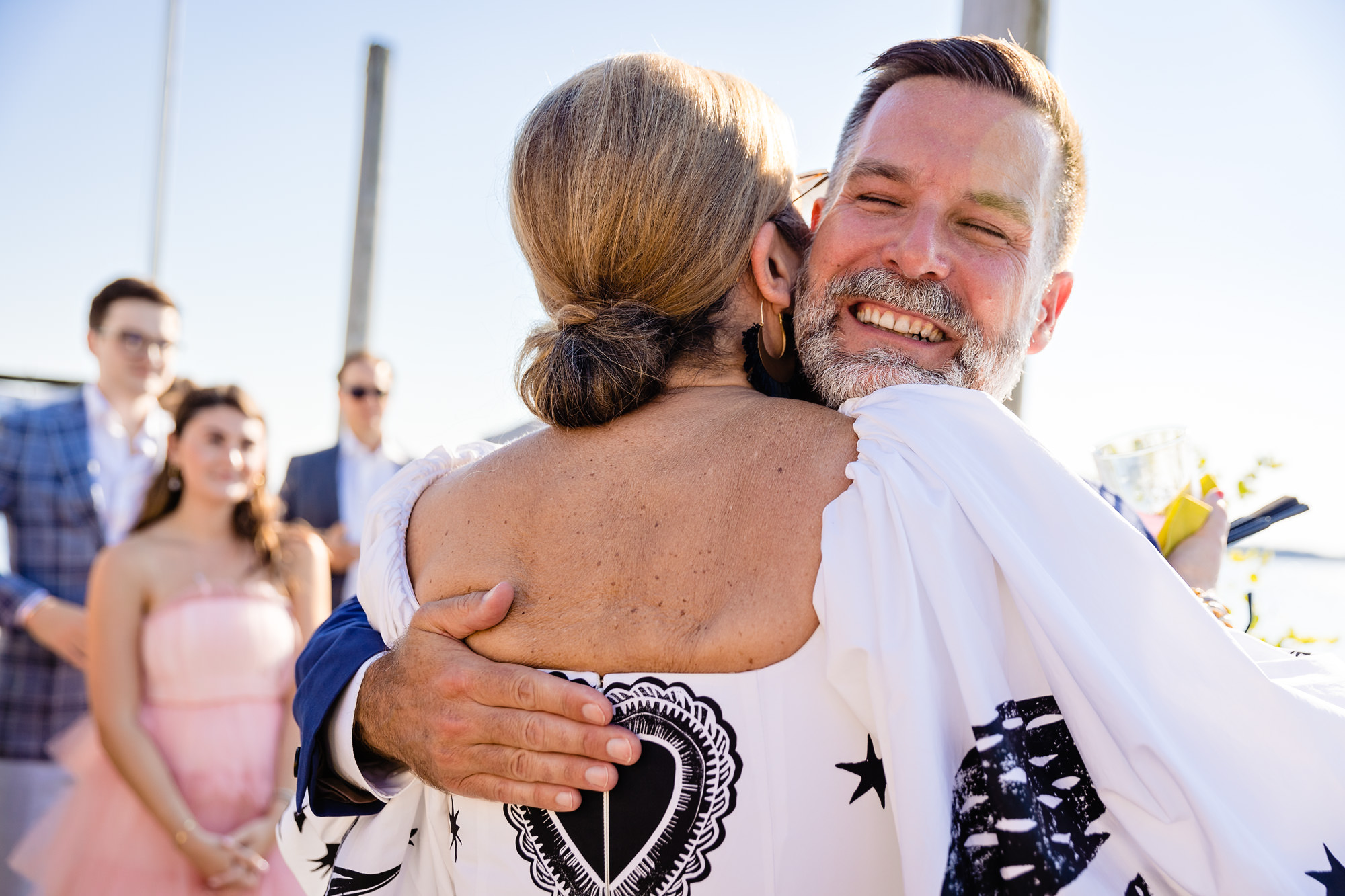 A wedding ceremony at the Islesford Dock Restaurant on Little Cranberry Island