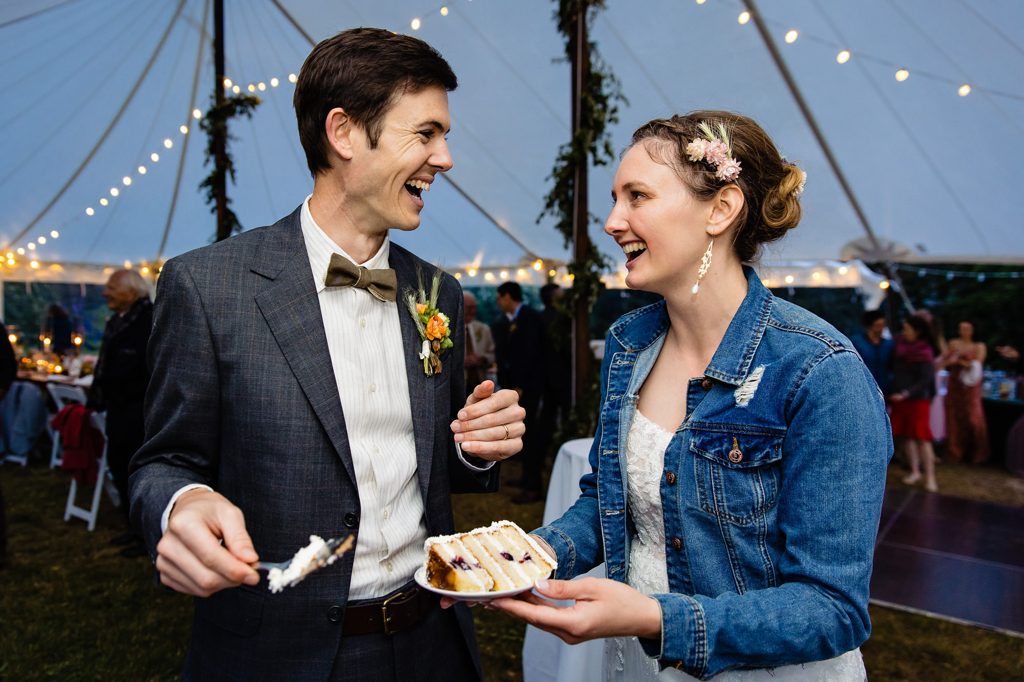 An energetic dance floor at a wedding on Chebeague Island, Maine