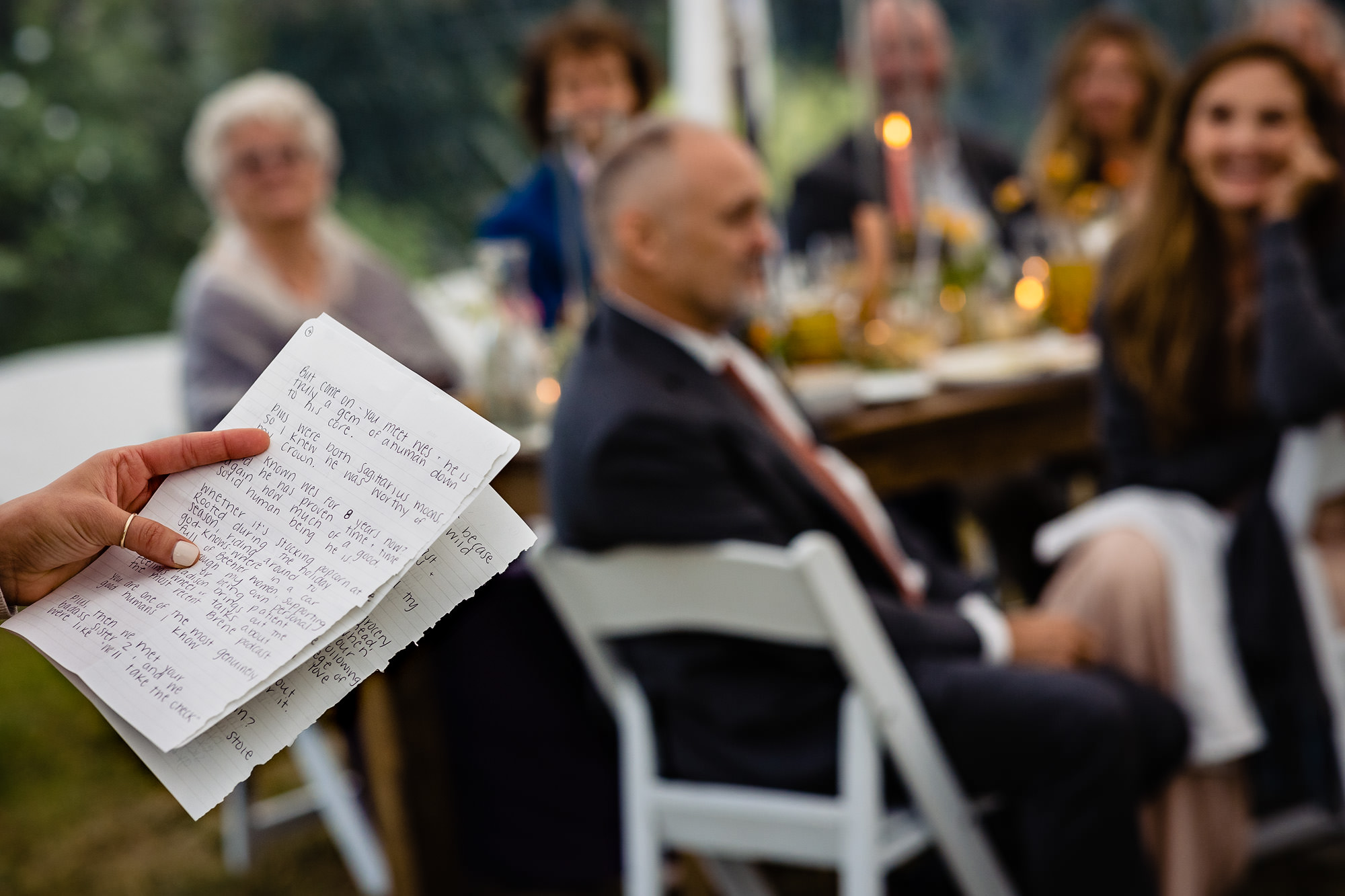 The text of part of a toast is shown in this photo