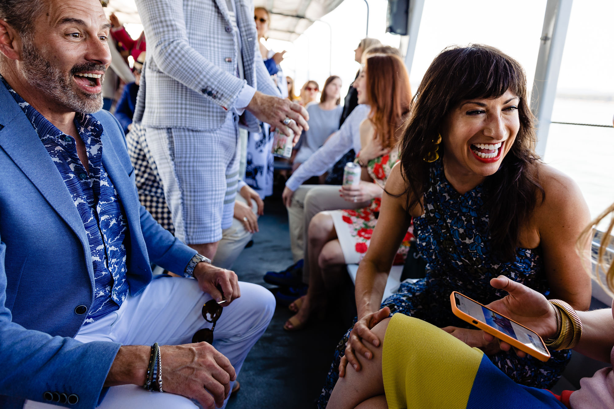 Wedding guests enjoy the cruise on the Sea Princess