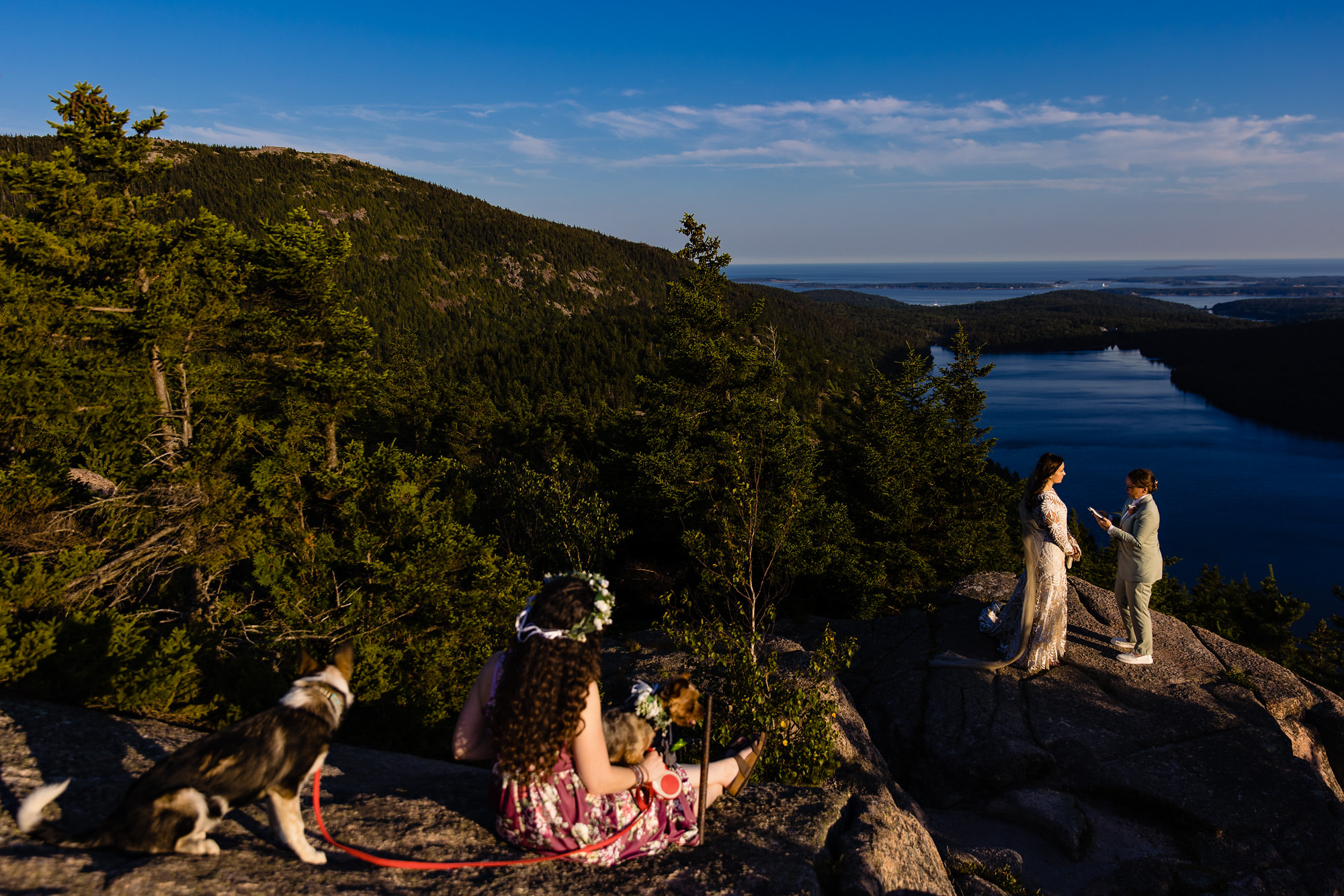 A stunning mountaintop wedding ceremony in Acadia National Park