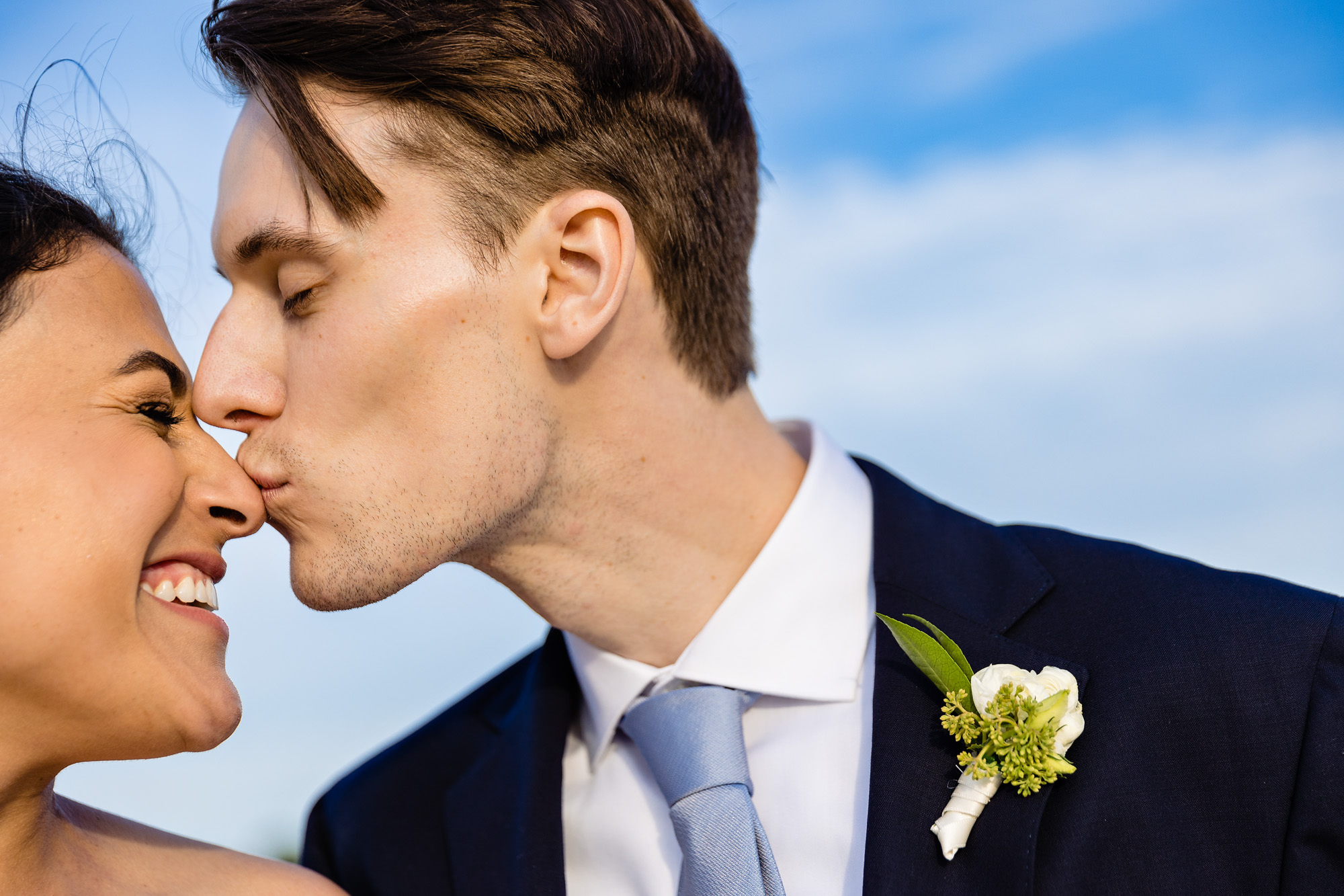 Cute Pepperrell Cove wedding portrait