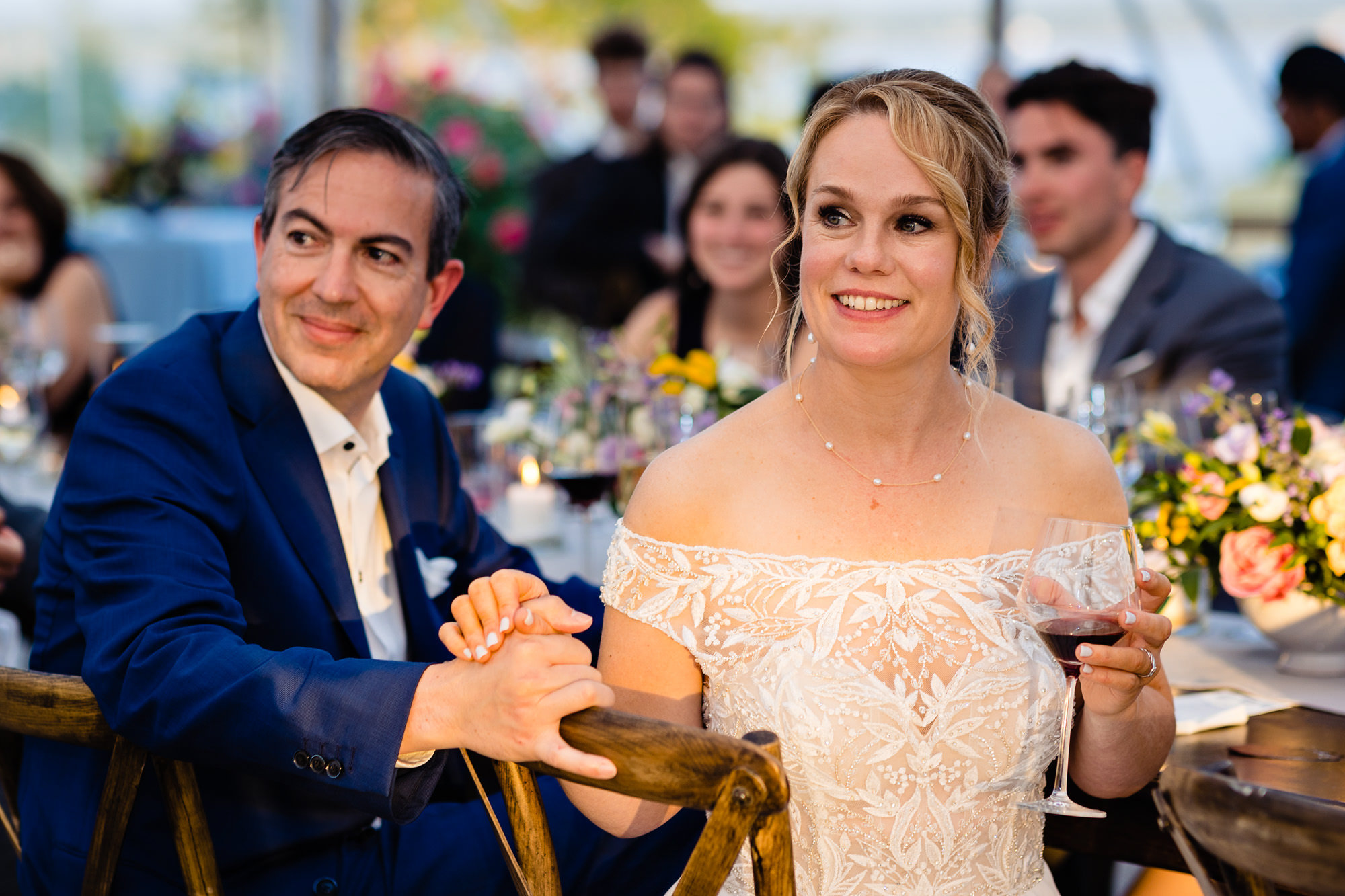 A wedding reception in Stockton Springs, Maine