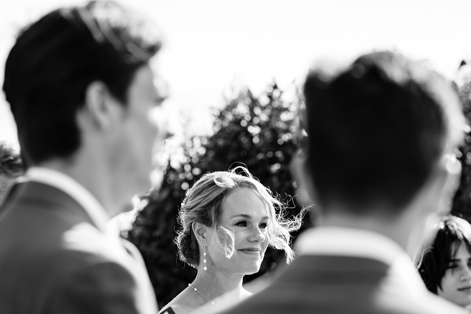 A wedding ceremony at a private estate in Maine