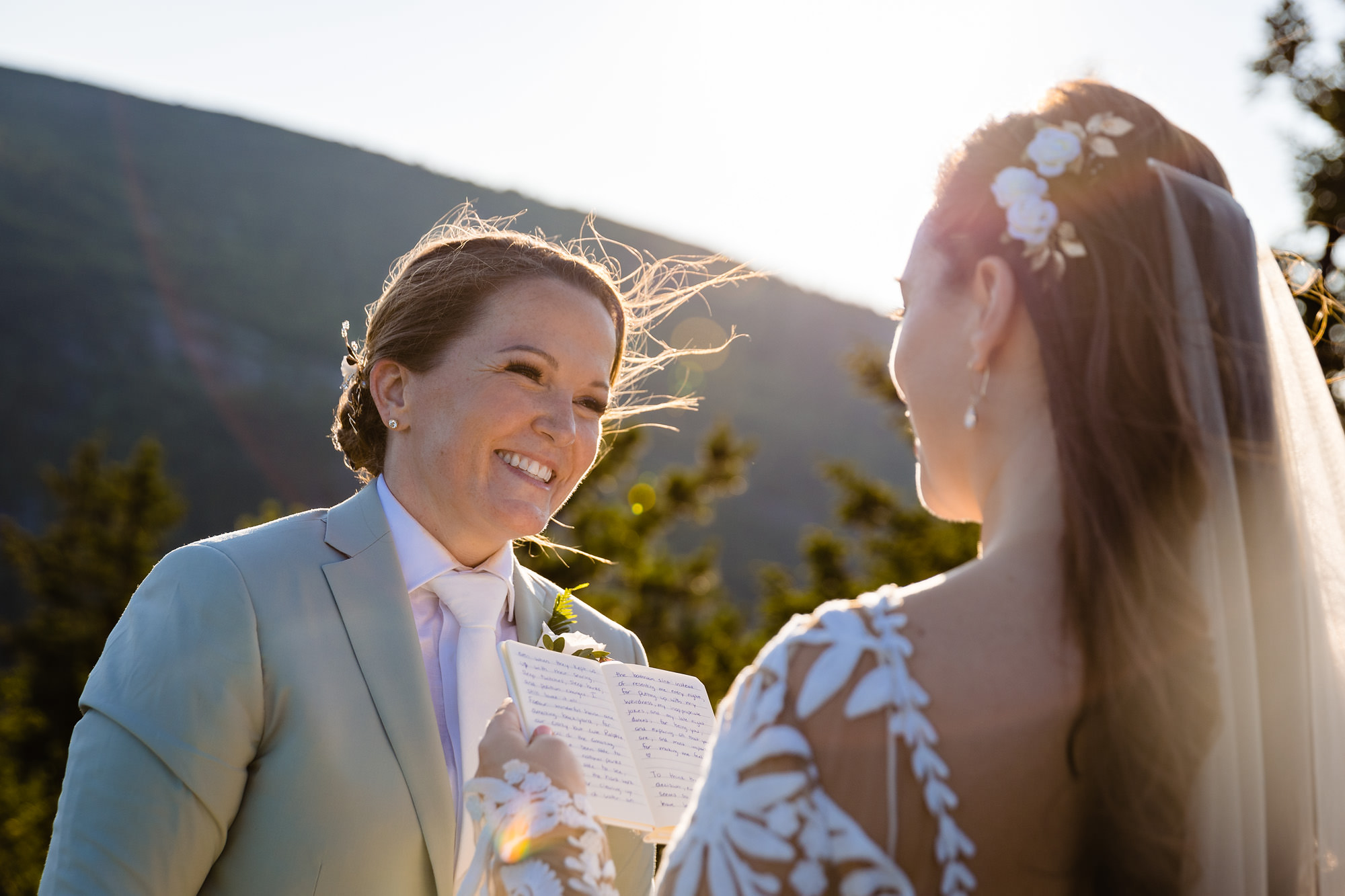 A stunning mountaintop wedding ceremony in Acadia National Park