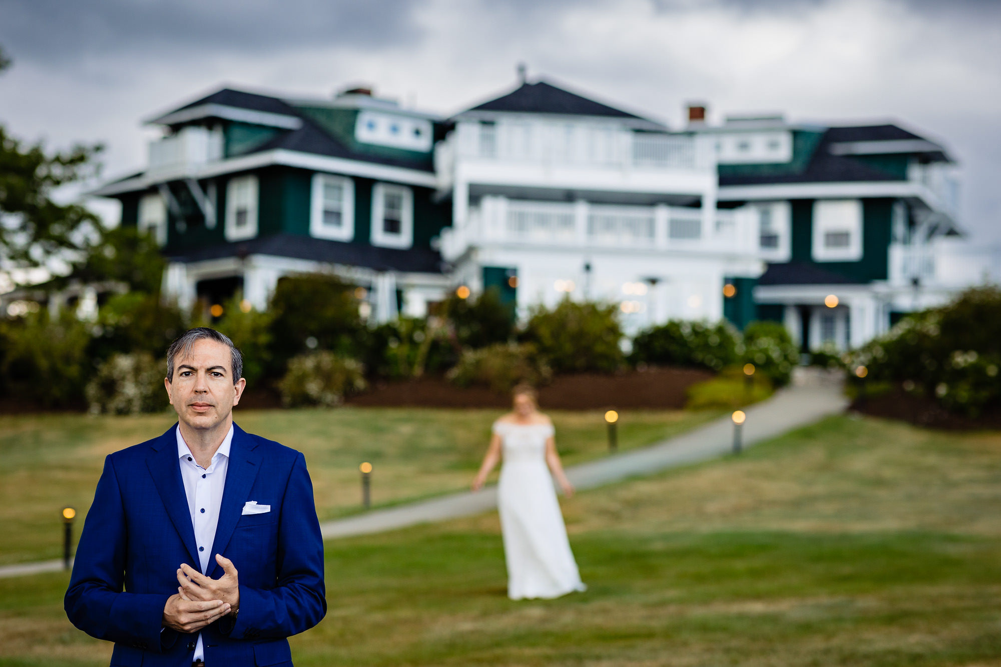 The first look at a French's Point wedding in Maine