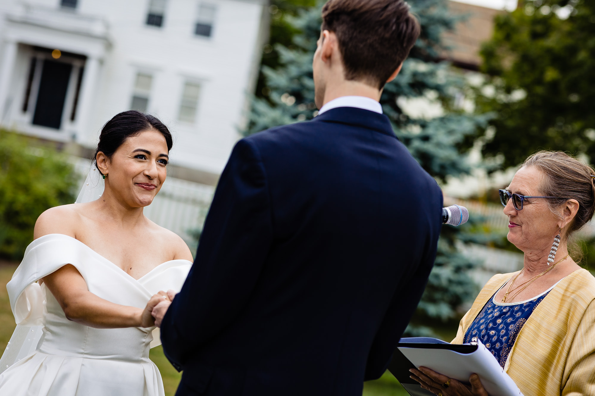 A beautiful wedding ceremony at Strawbery Banke Museum in Portsmouth, NH