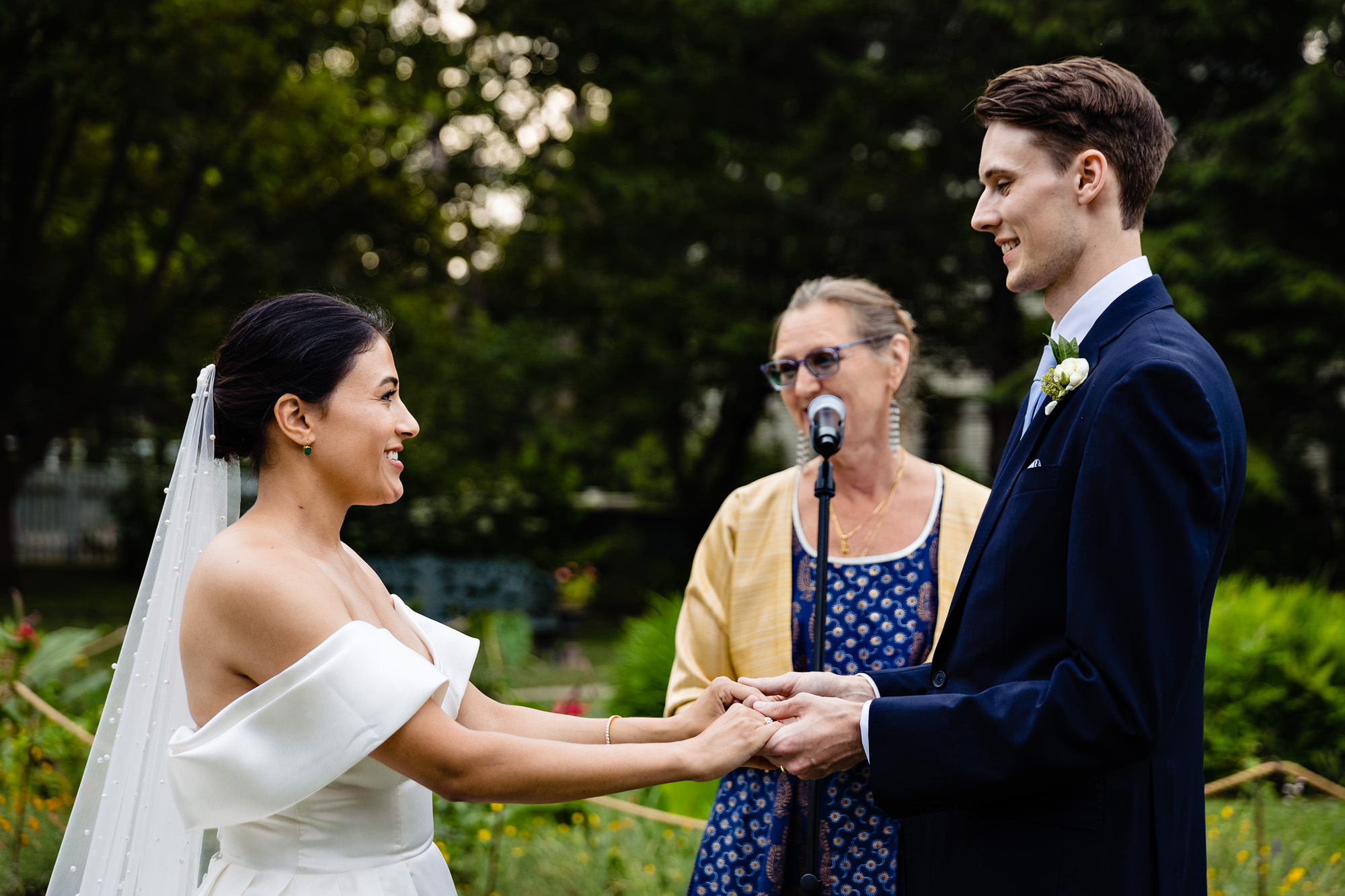 A beautiful wedding ceremony at Strawbery Banke Museum in Portsmouth, NH