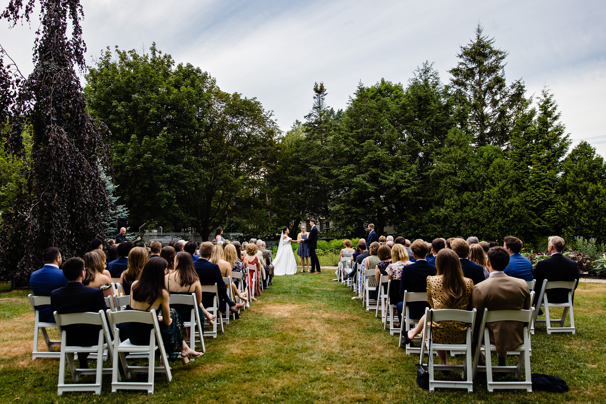 A beautiful wedding ceremony at Strawbery Banke Museum in Portsmouth, NH