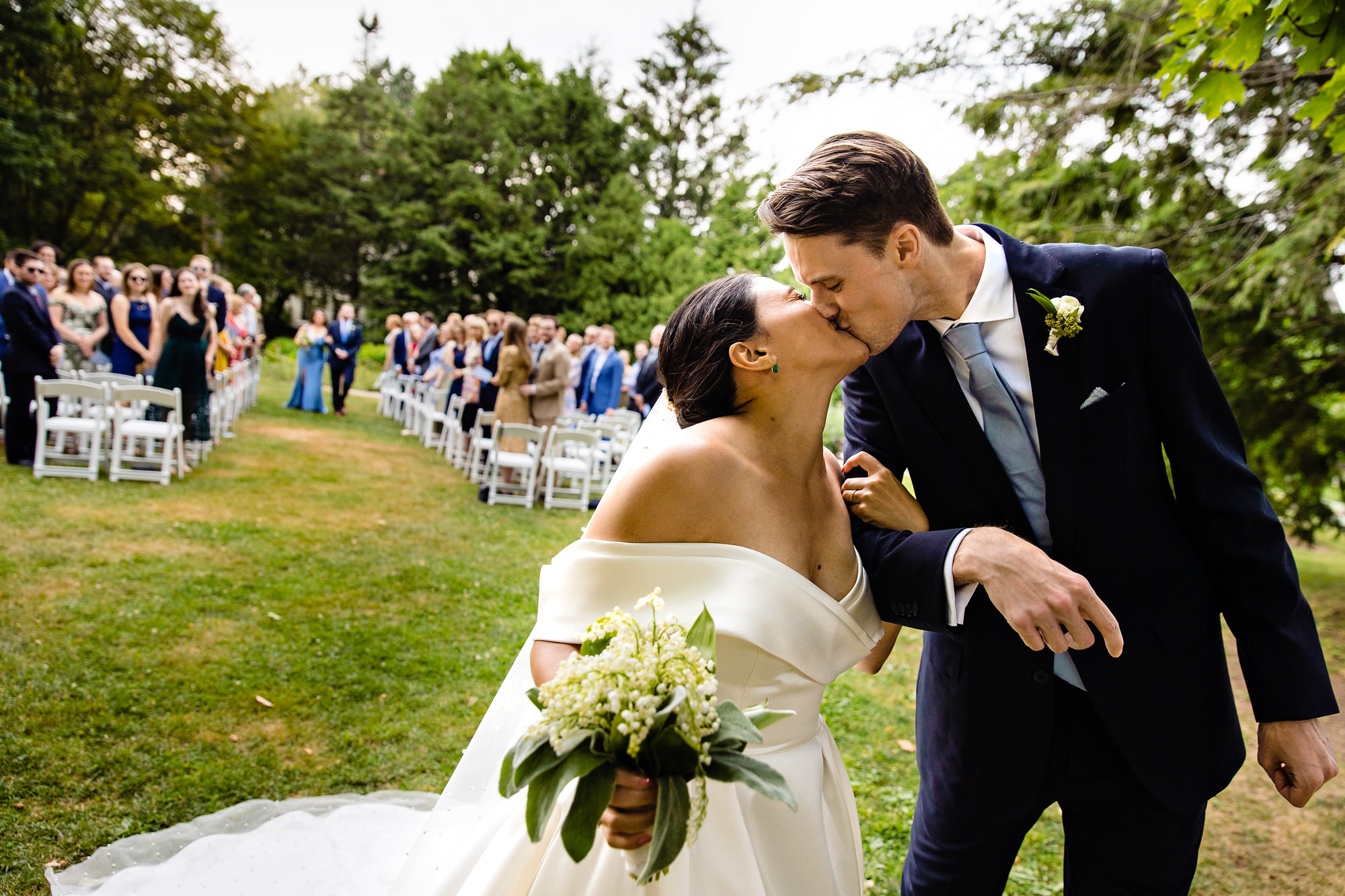 A beautiful wedding ceremony at Strawbery Banke Museum in Portsmouth, NH