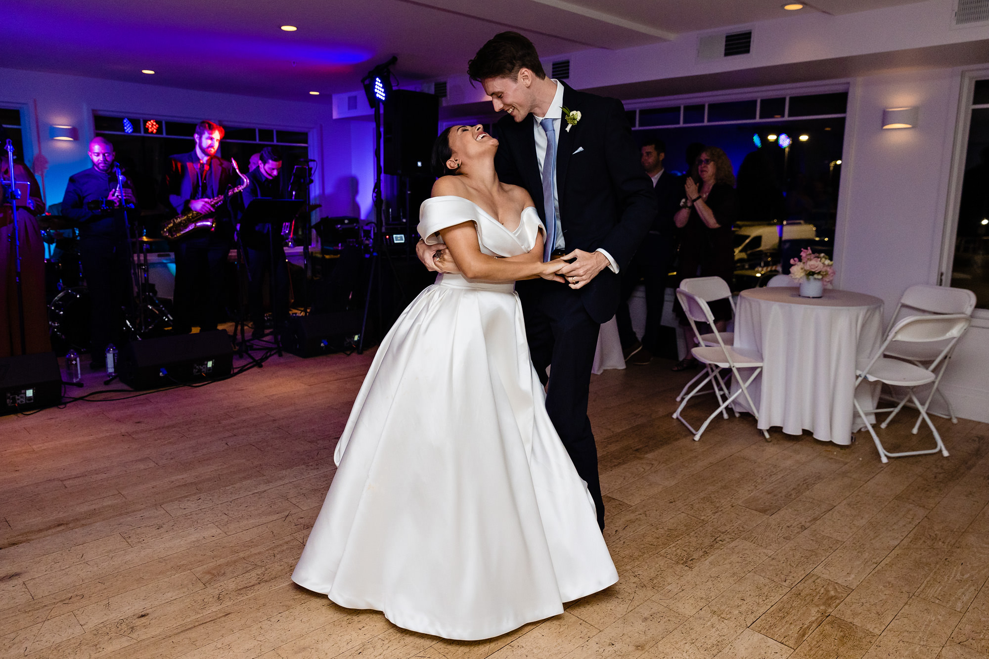 A wedding reception at The View at Pepperrell Cove in Kittery Point, Maine