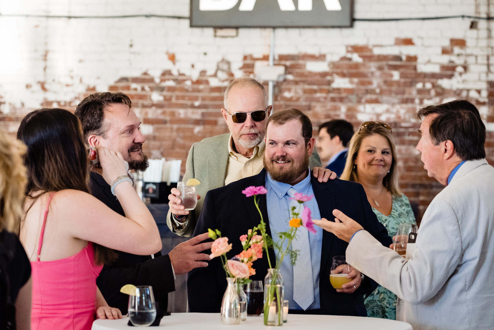 A wedding reception at Halo at the Point in Portland Maine