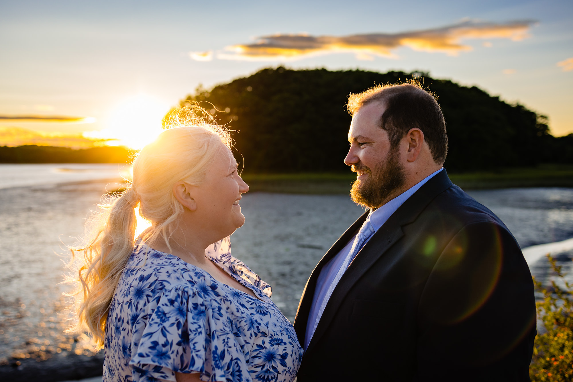 Maternity portraits taken at a wedding reception at Halo at the Point in Portland, Maine