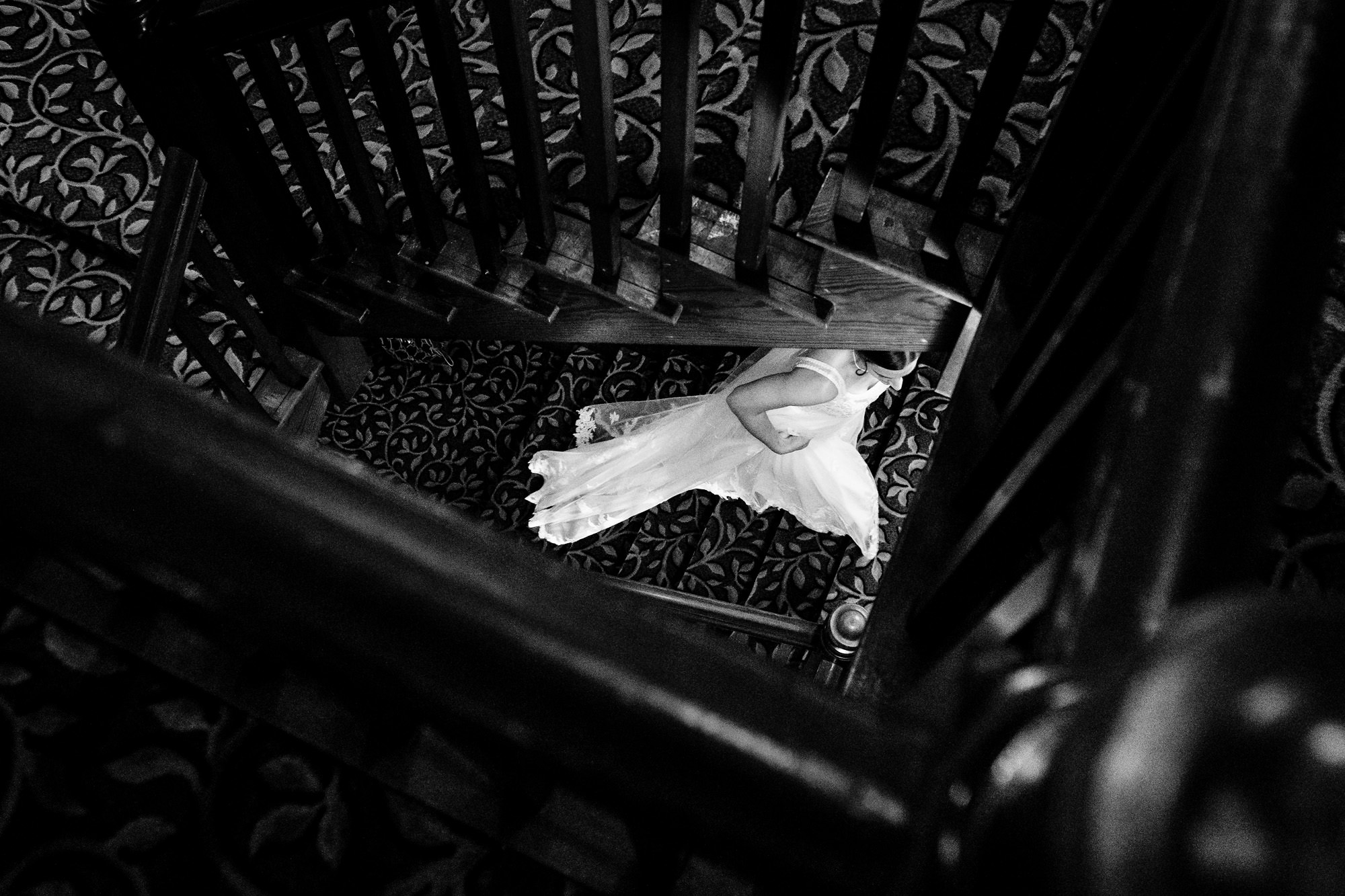 The bride heads to her Grey Havens Inn wedding ceremony