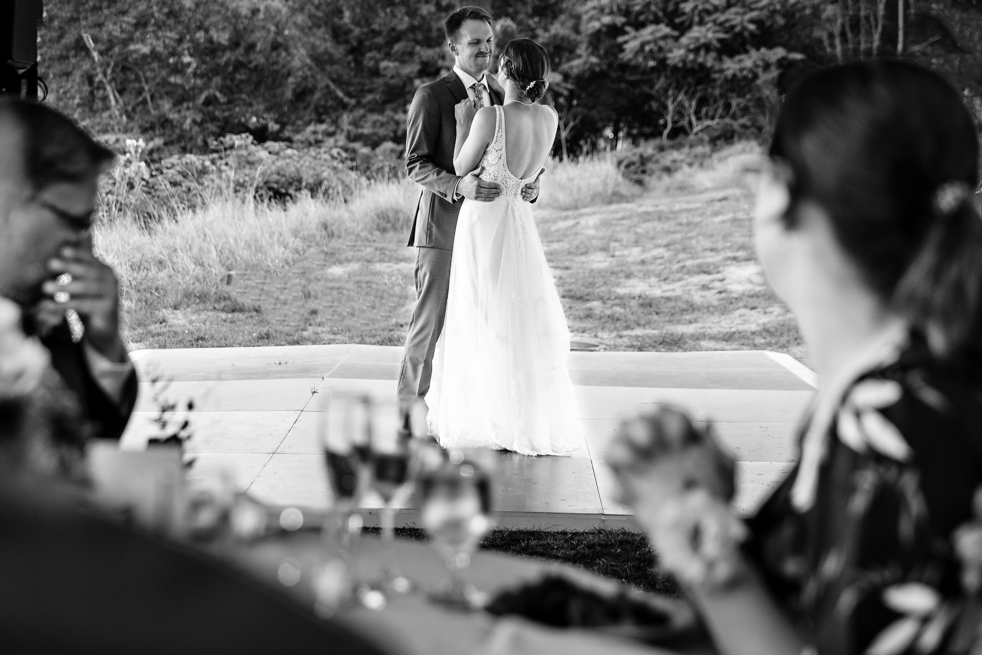 A first dance at a wedding reception at Grey Havens Inn