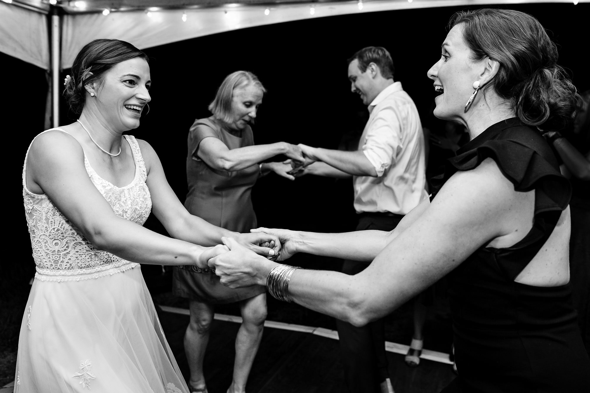 An energetic dance floor at a Grey Havens Inn Maine wedding