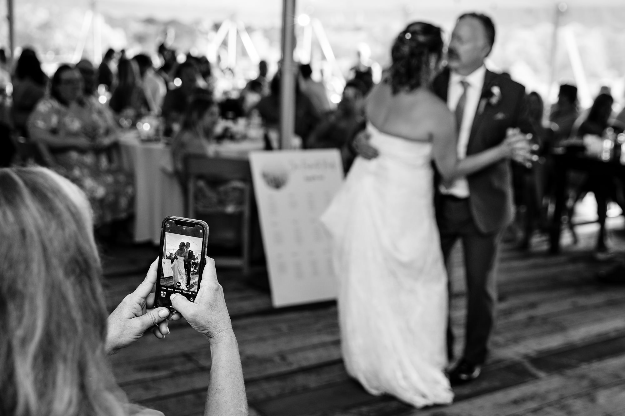 A first dance at a mountain wedding in Maine
