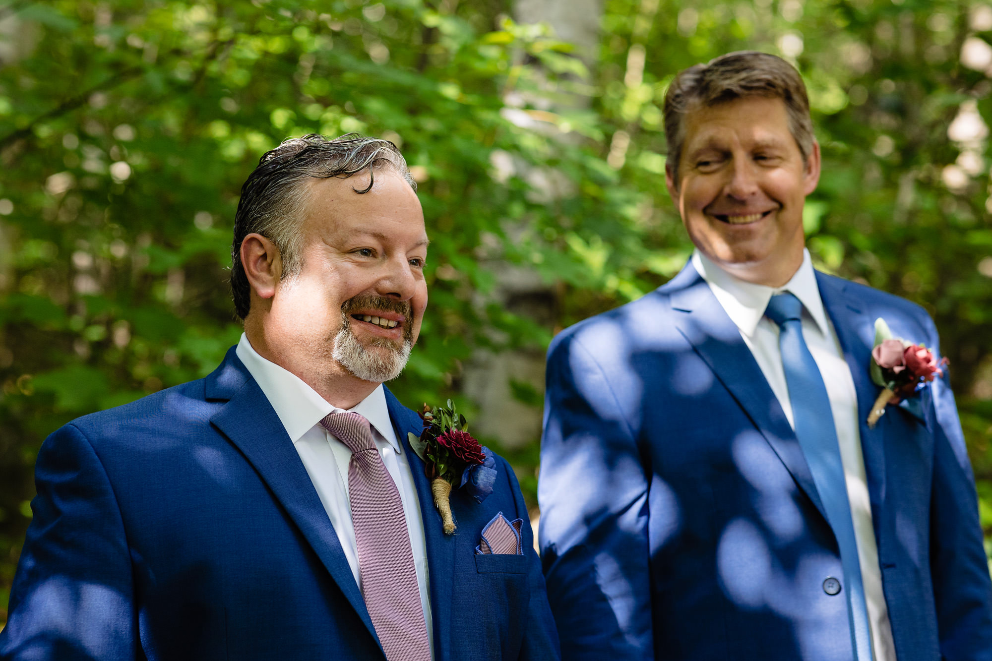 A wedding ceremony at a Newry Maine wedding