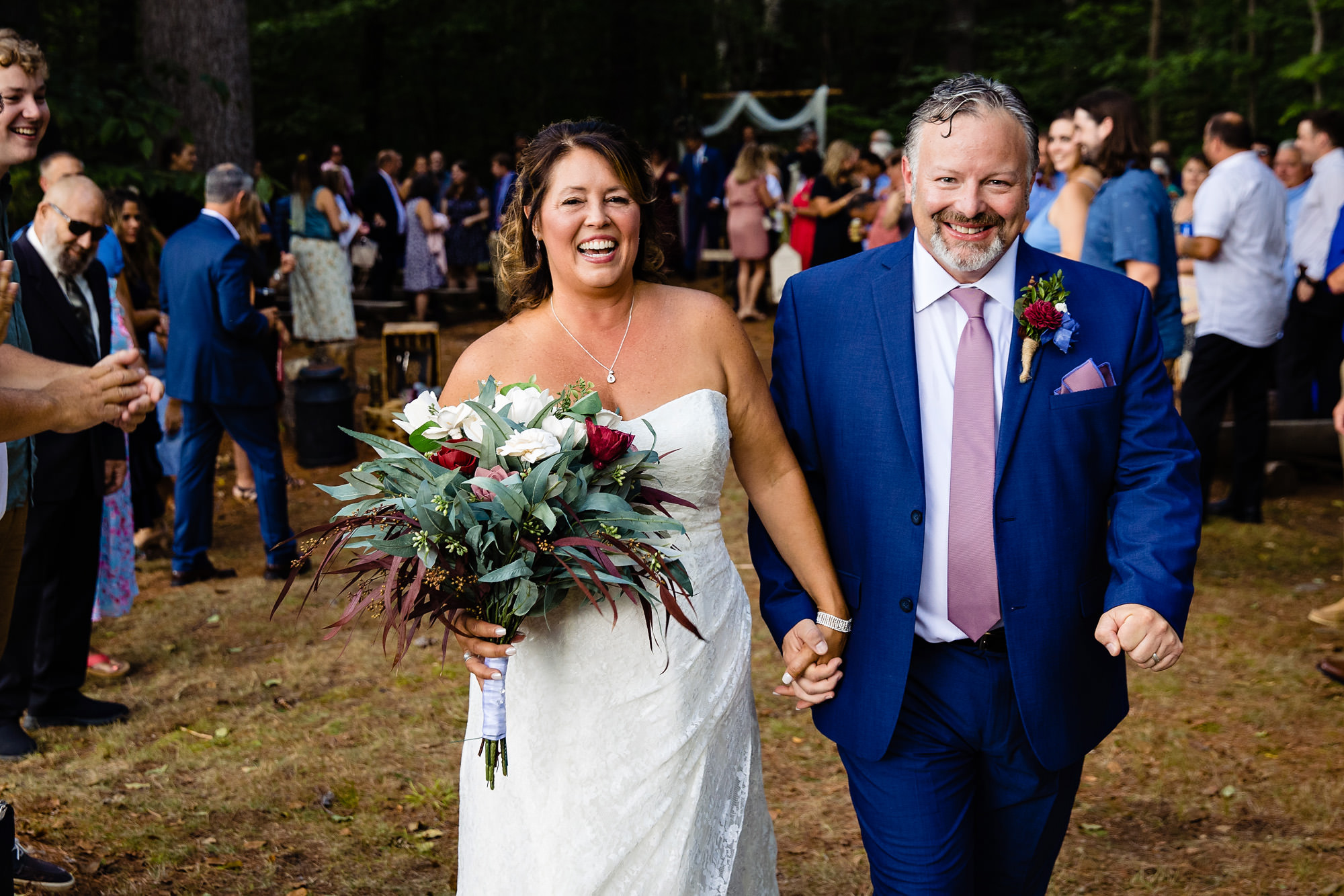 A wedding ceremony at a Newry Maine wedding