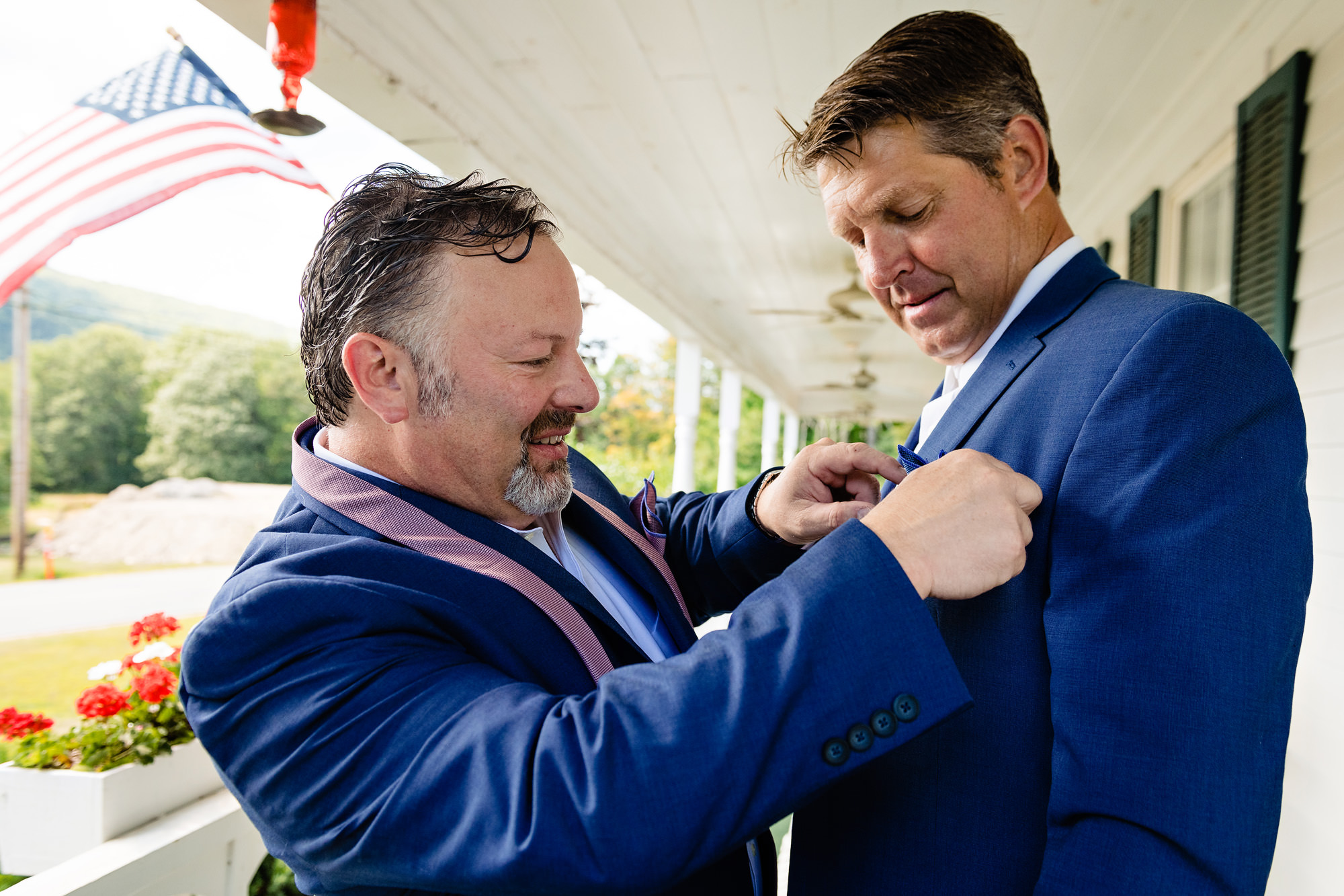 Getting ready for a Western Maine wedding