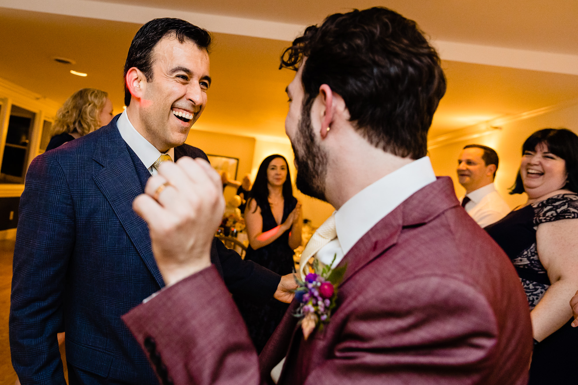 An intimate wedding reception at Asticou Inn in Northeast Harbor, Mount Desert Island, Maine