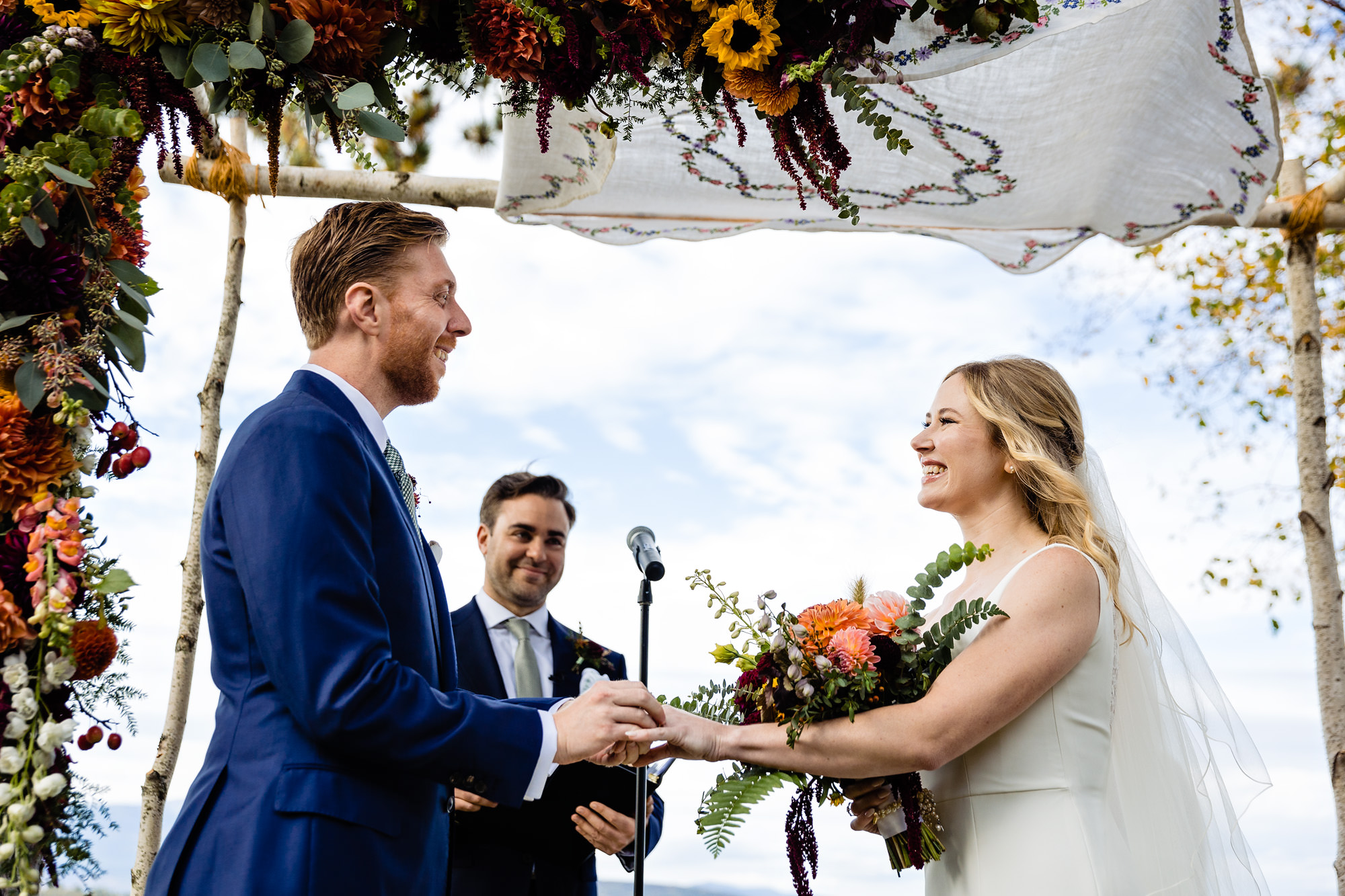 Wedding ceremony at NEOC in Millinocket, Maine