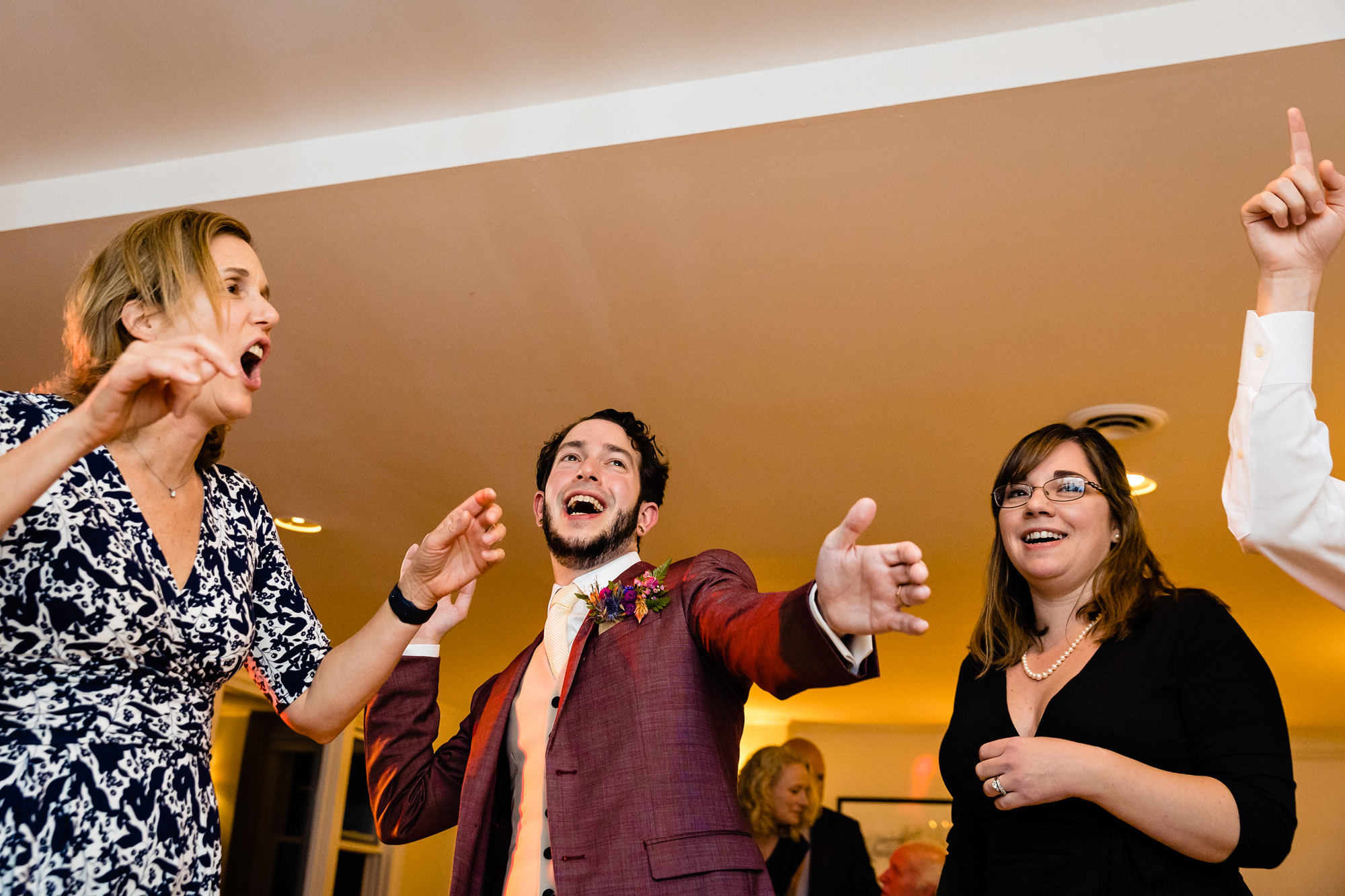 An intimate wedding reception at Asticou Inn in Northeast Harbor, Mount Desert Island, Maine