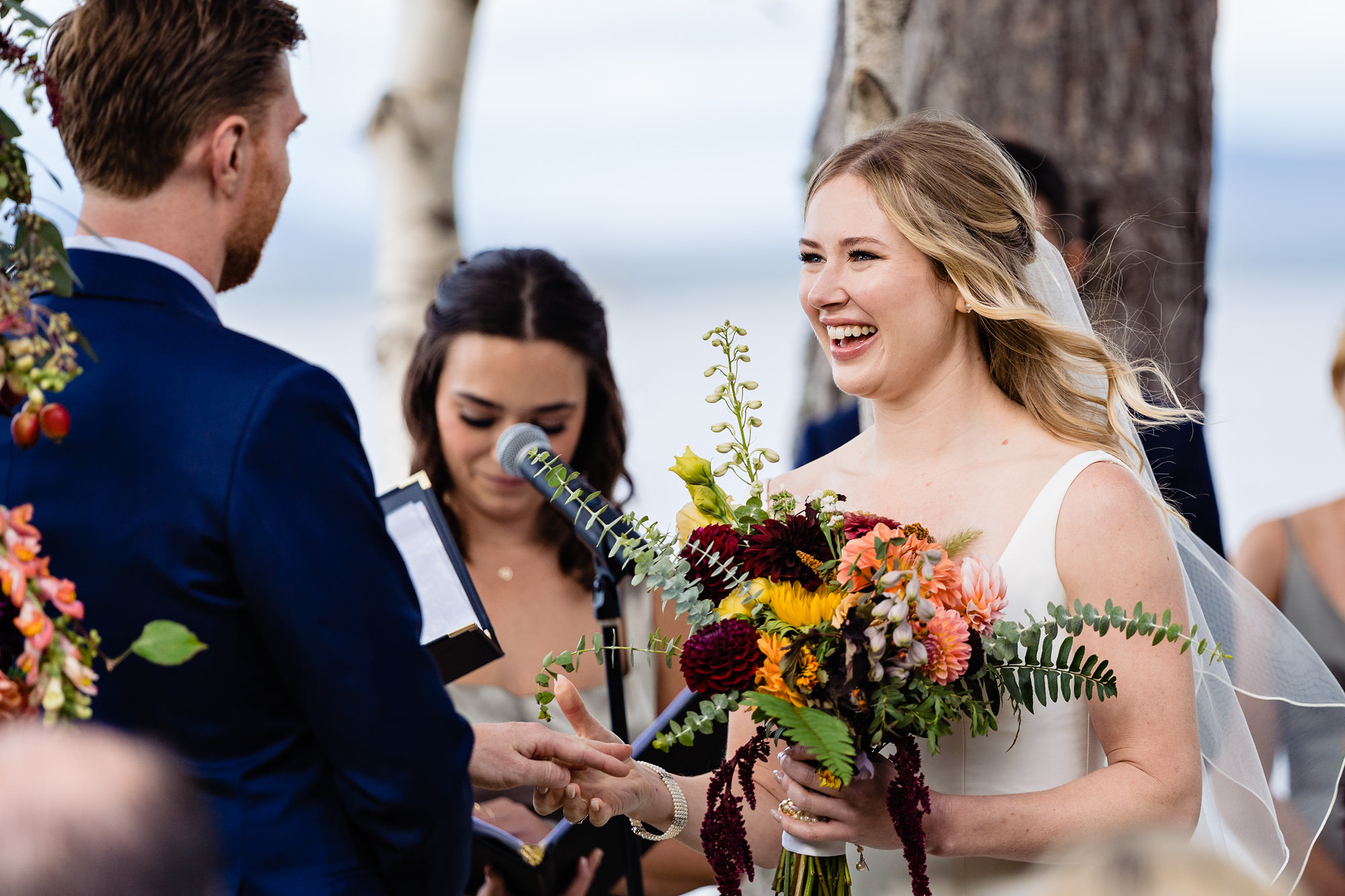 Wedding ceremony at NEOC in Millinocket, Maine