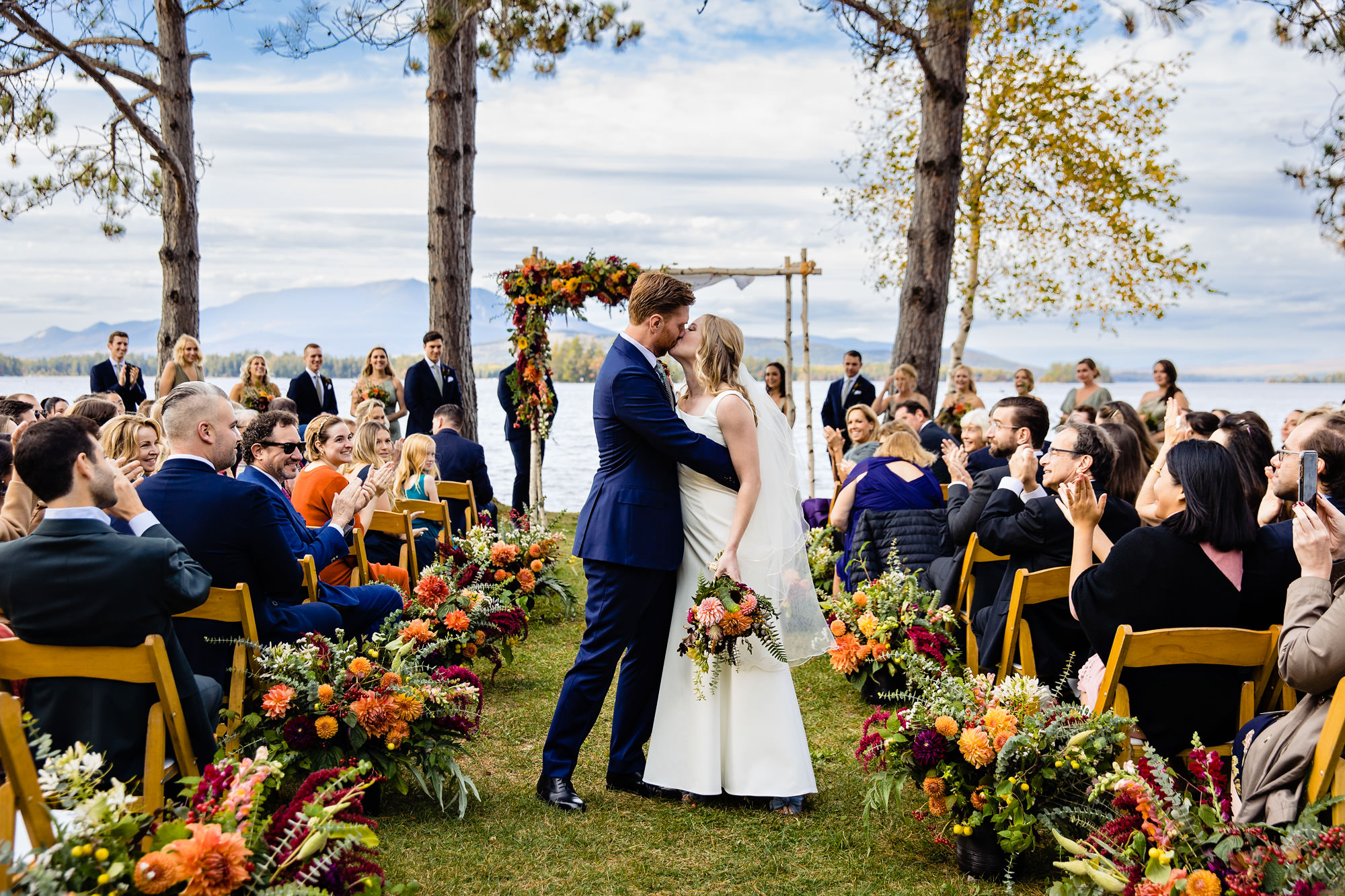 Wedding ceremony at NEOC in Millinocket, Maine