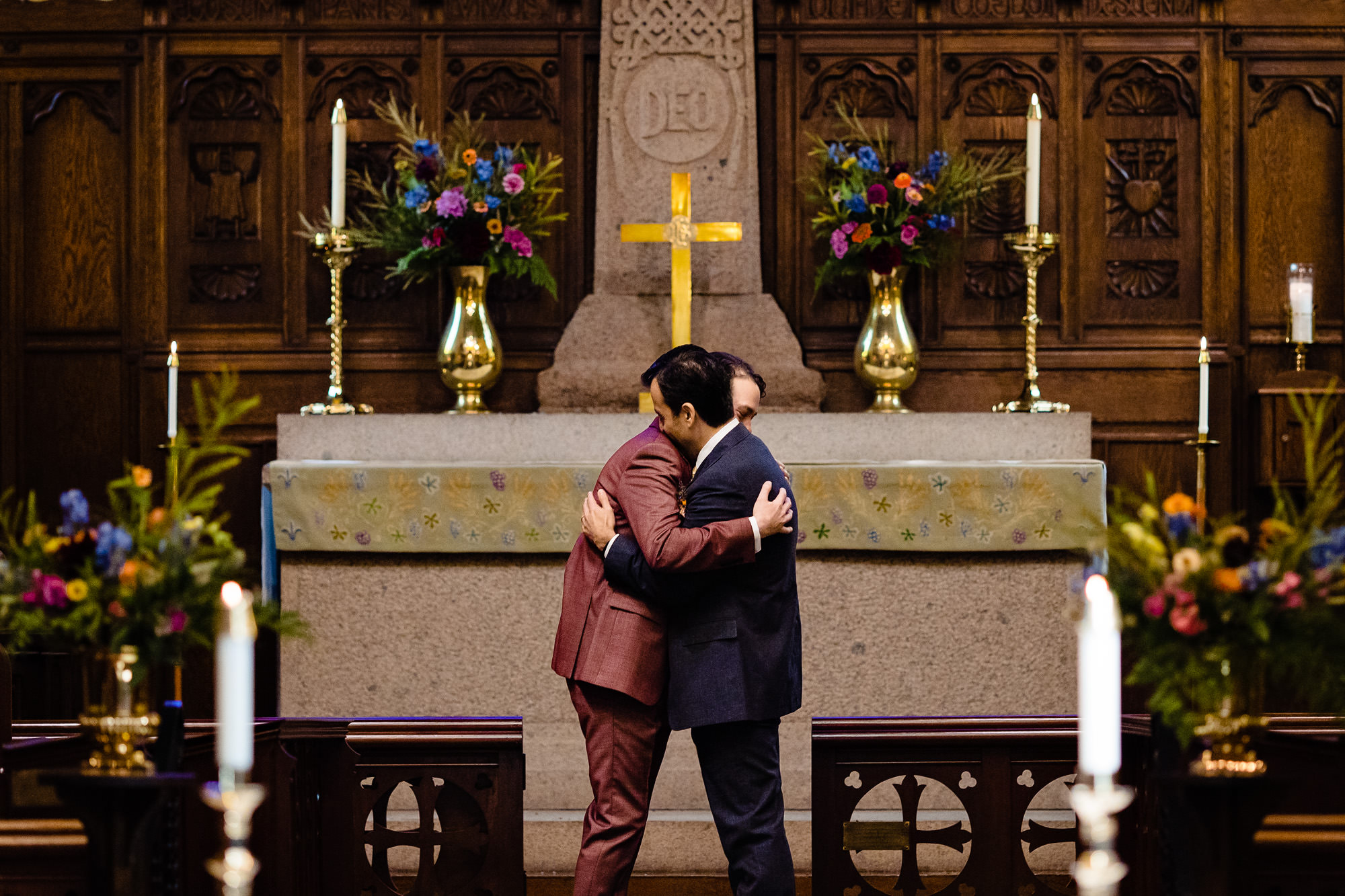 A wedding ceremony at St. Marys-By-The-Sea in Northeast Harbor, Maine