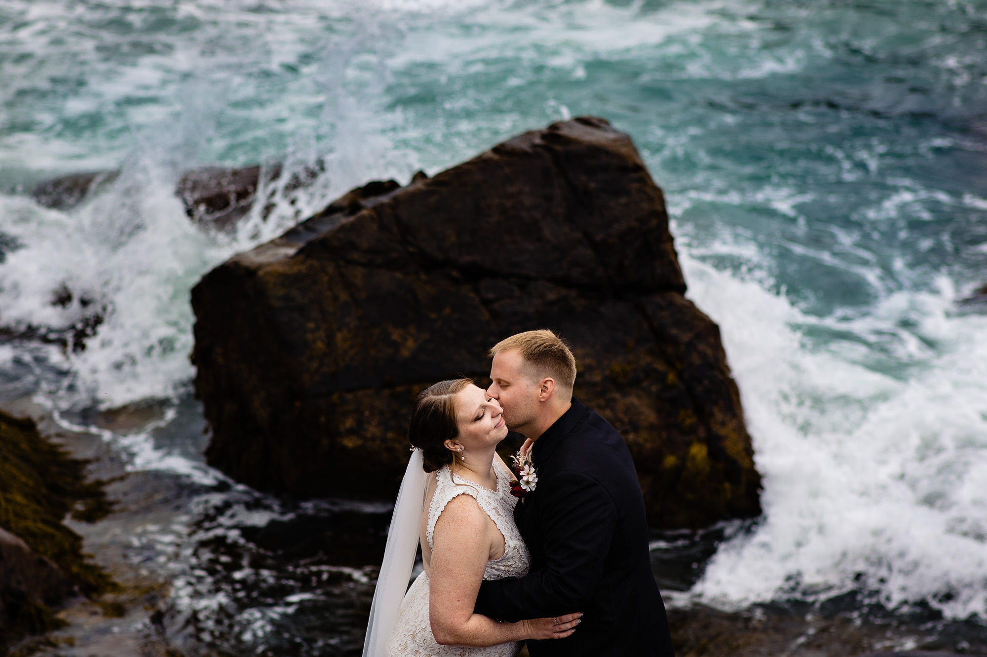 Brandi & Austin’s Stormy Acadia Elopement