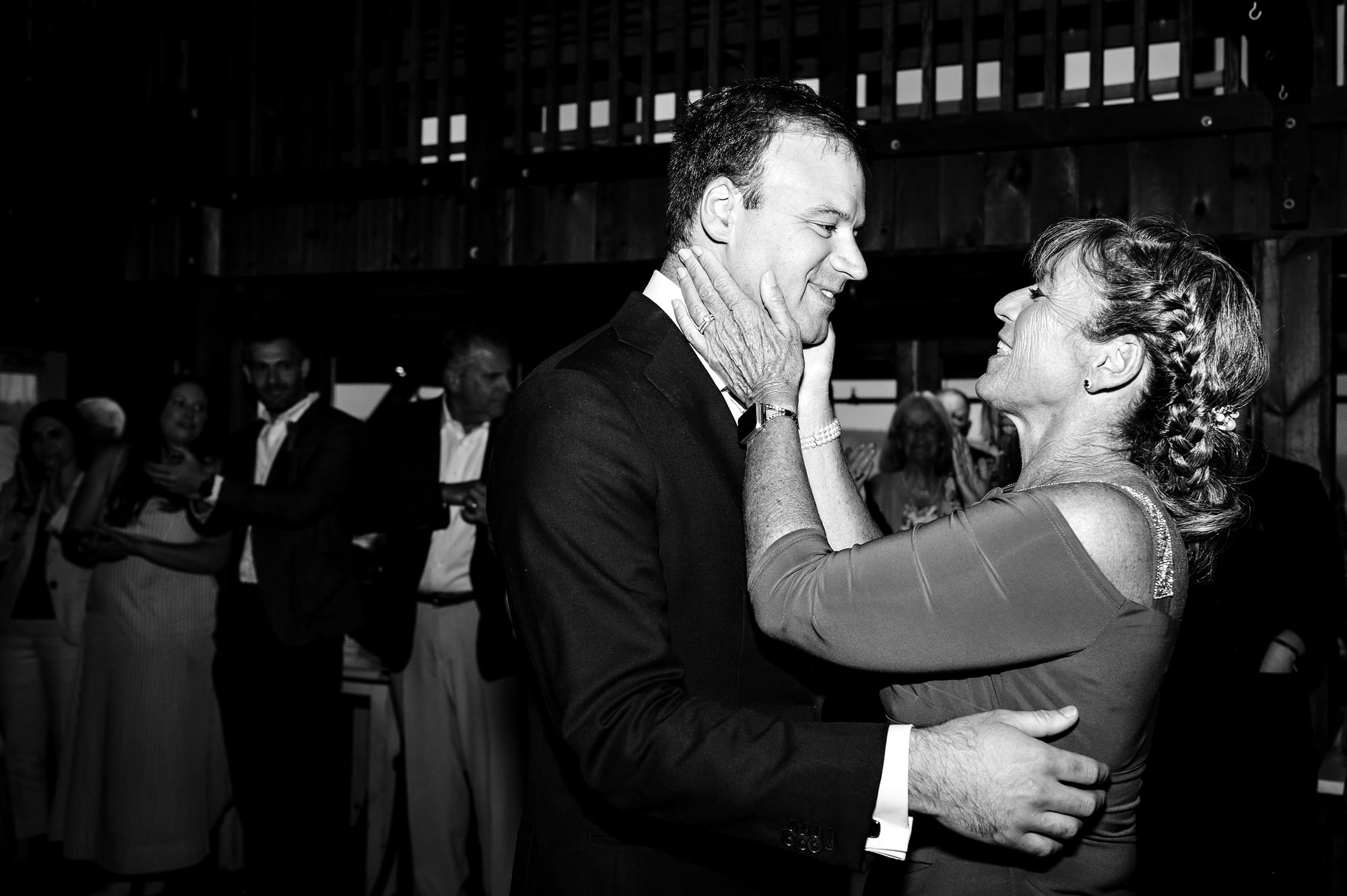 Formal dances at a wedding at Linekin Bay Resort in Maine