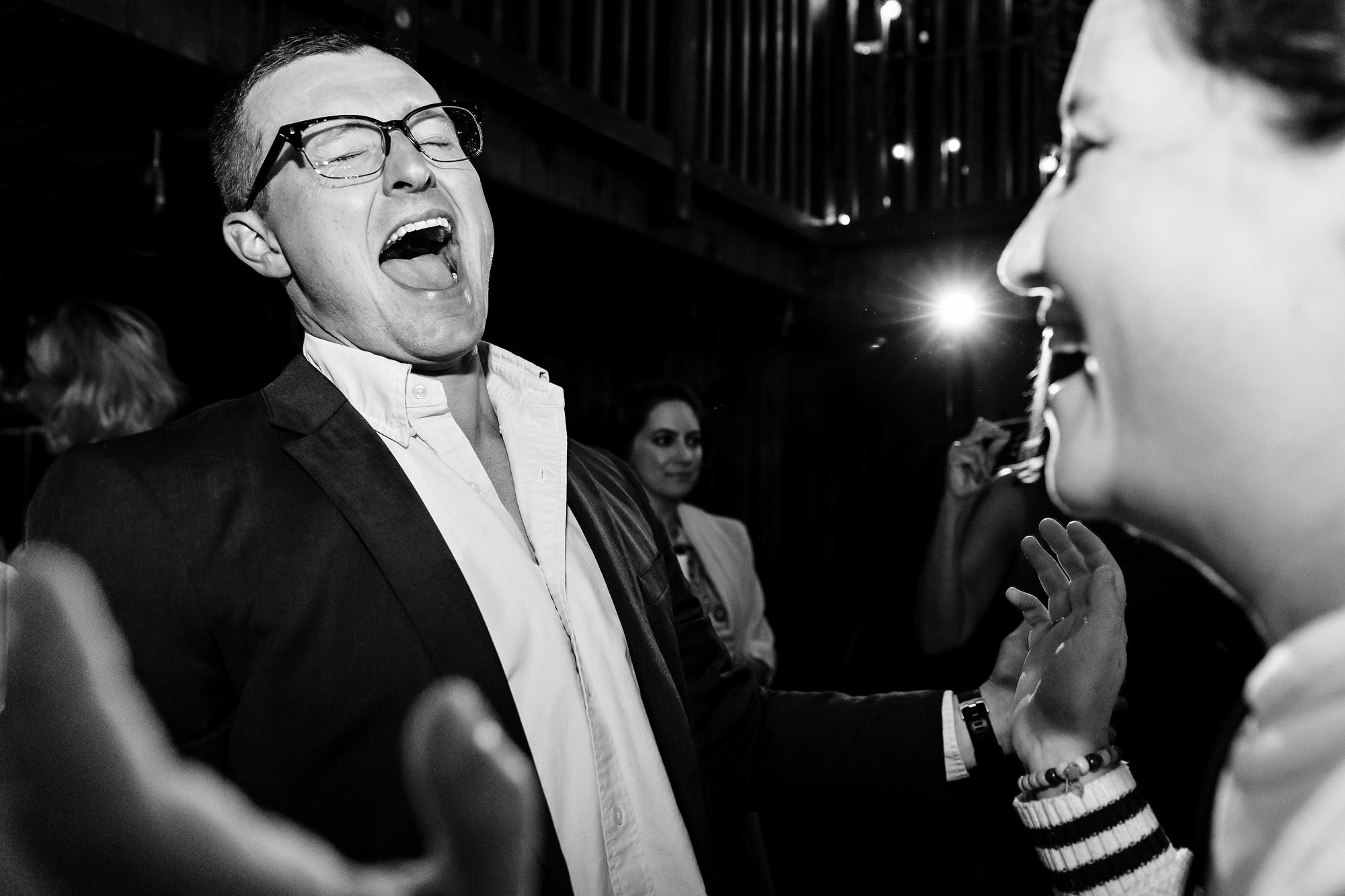 A fun dance floor at a Boothbay Harbor Maine wedding
