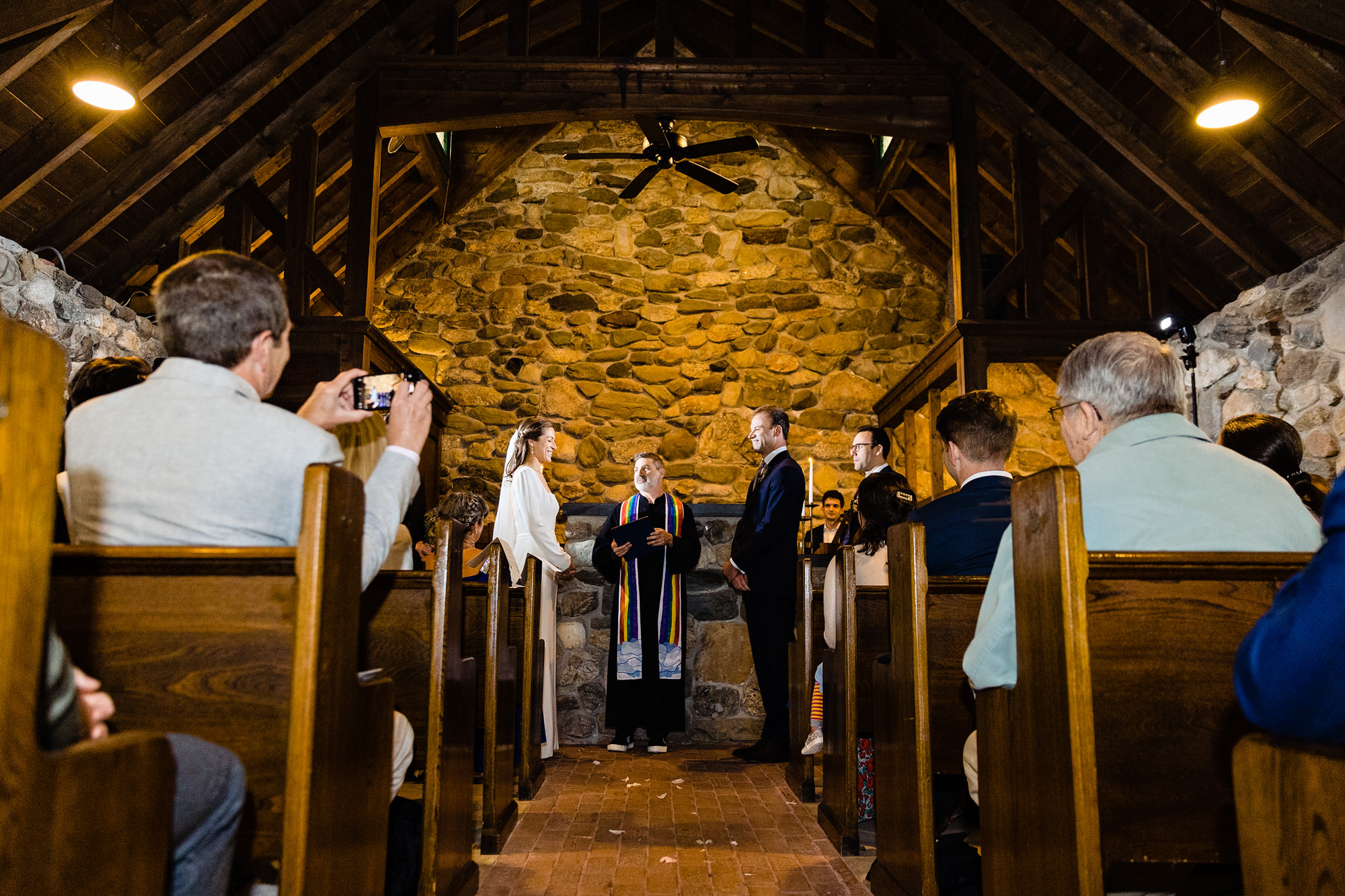 A Wilson Memorial Chapel wedding ceremony.
