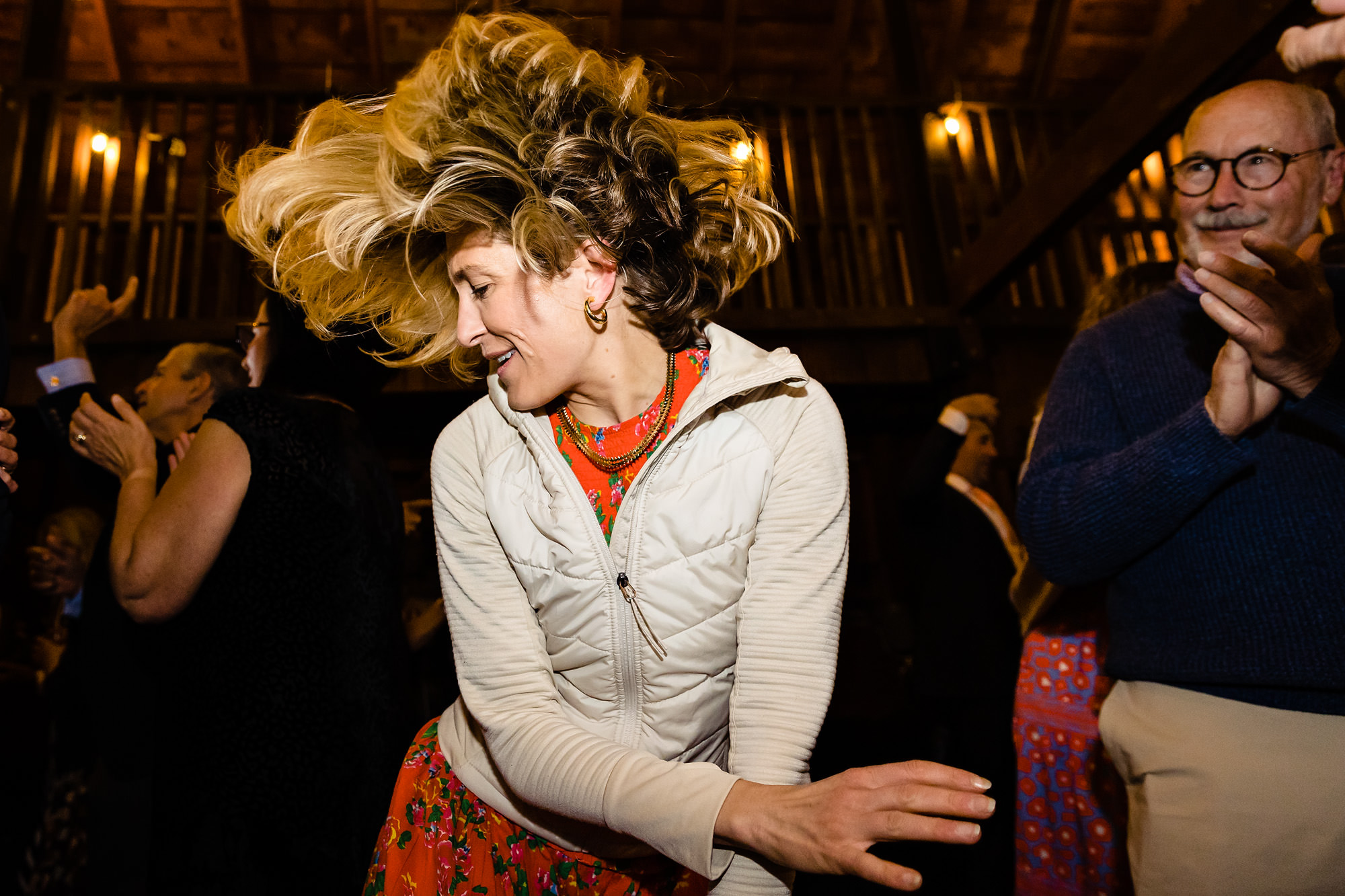 A fun dance floor at a Boothbay Harbor Maine wedding