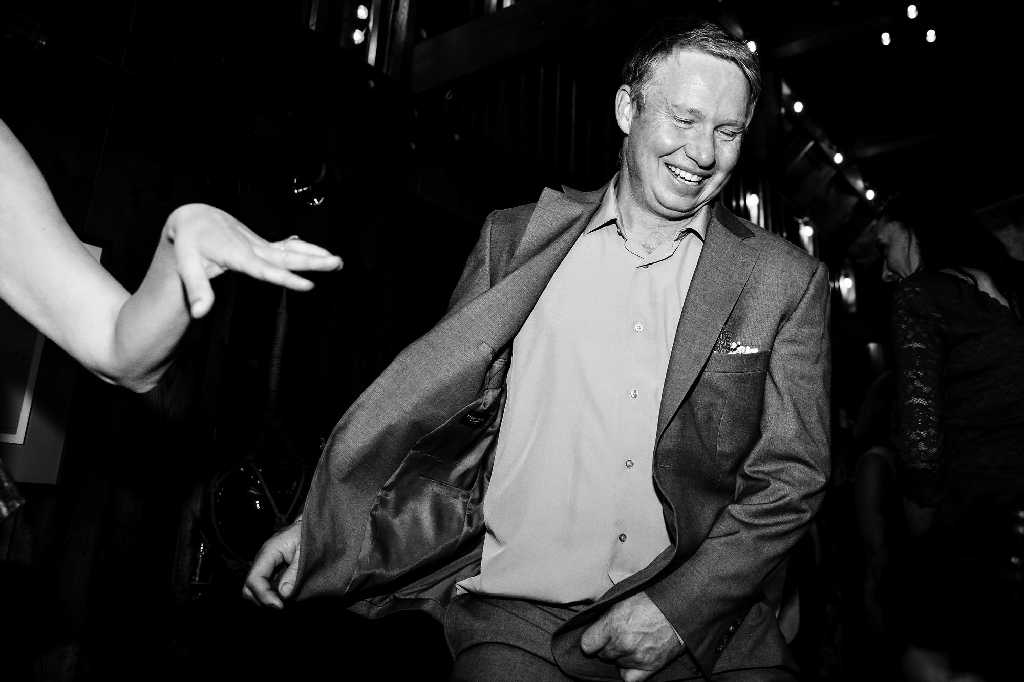 A fun dance floor at a Boothbay Harbor Maine wedding