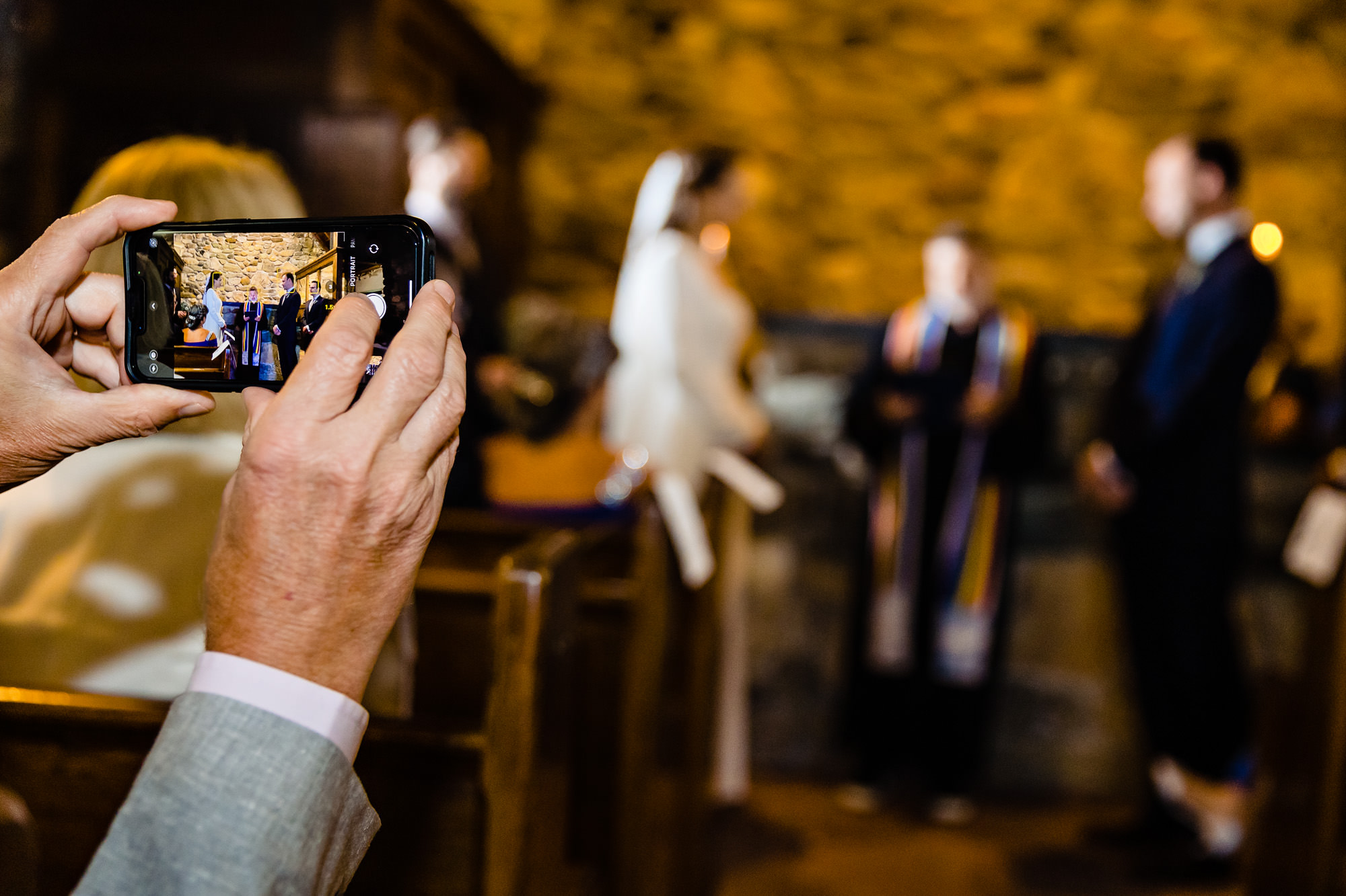 A Wilson Memorial Chapel wedding ceremony.