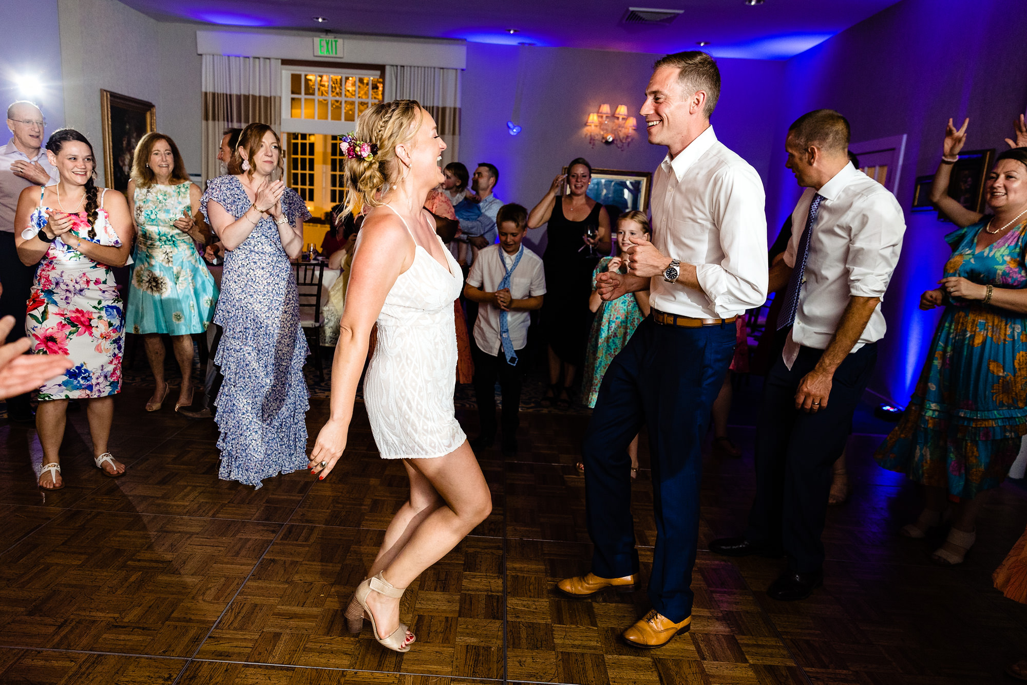 Dance floor at a wedding in Meredith NH