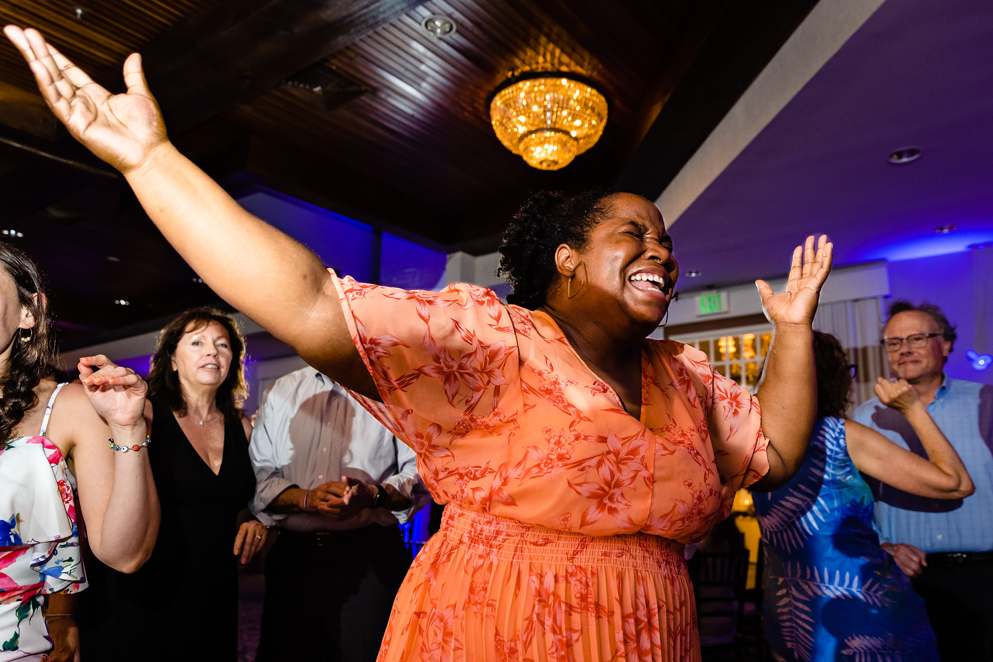 Dance floor at a wedding in Meredith NH