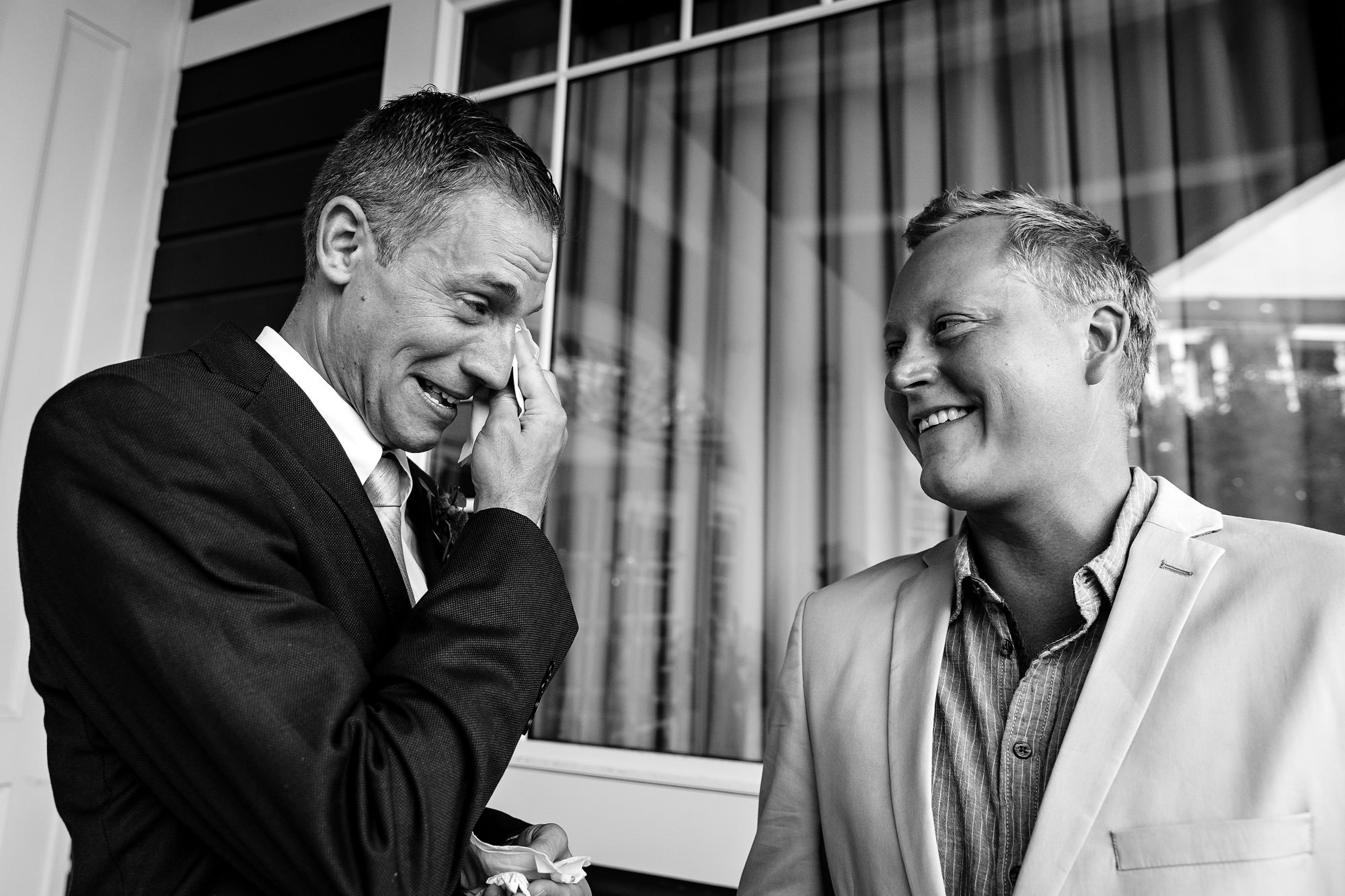 Cocktail hour at a Meredith NH wedding
