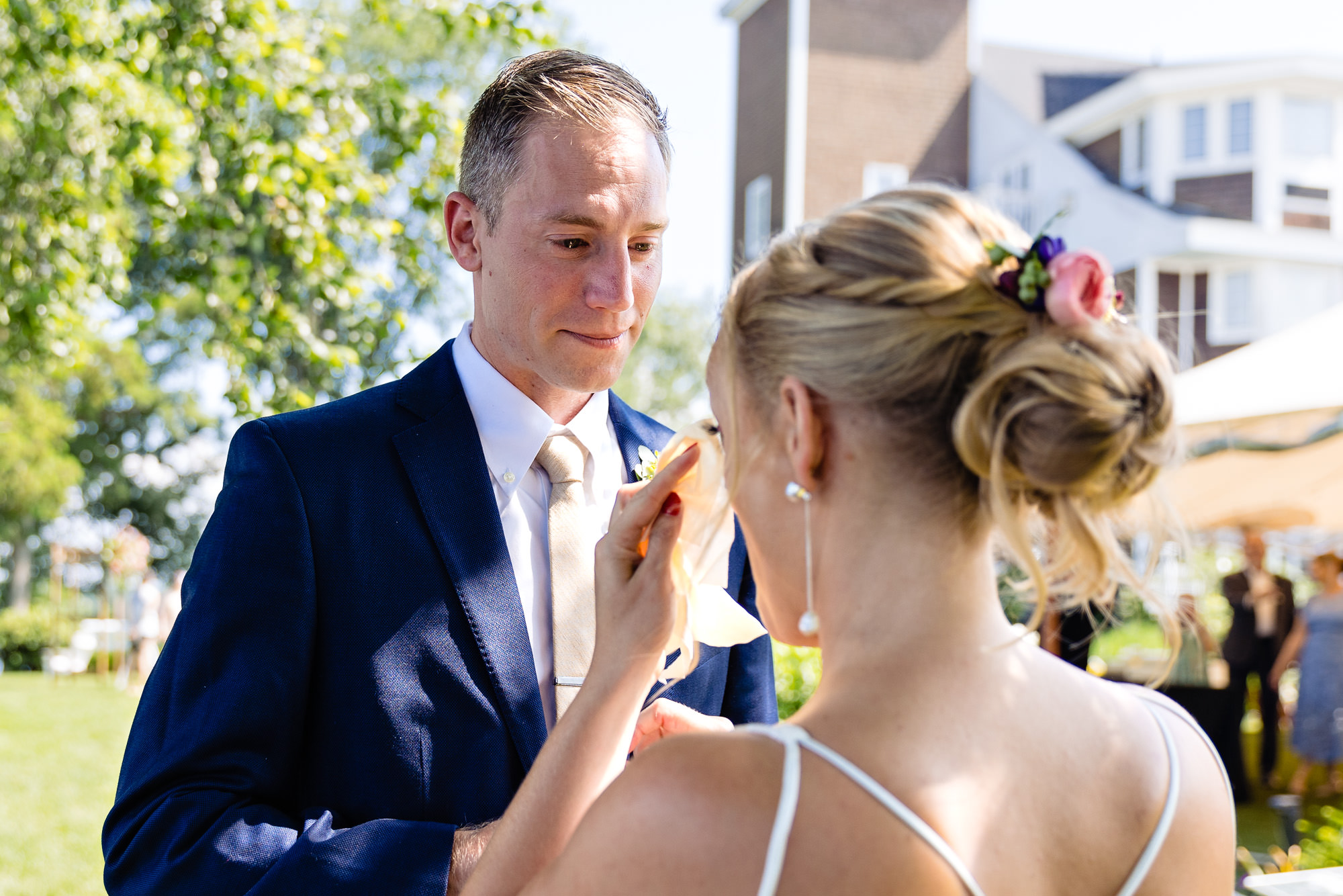 A first look at a wedding at Mill Falls at Church Landing.