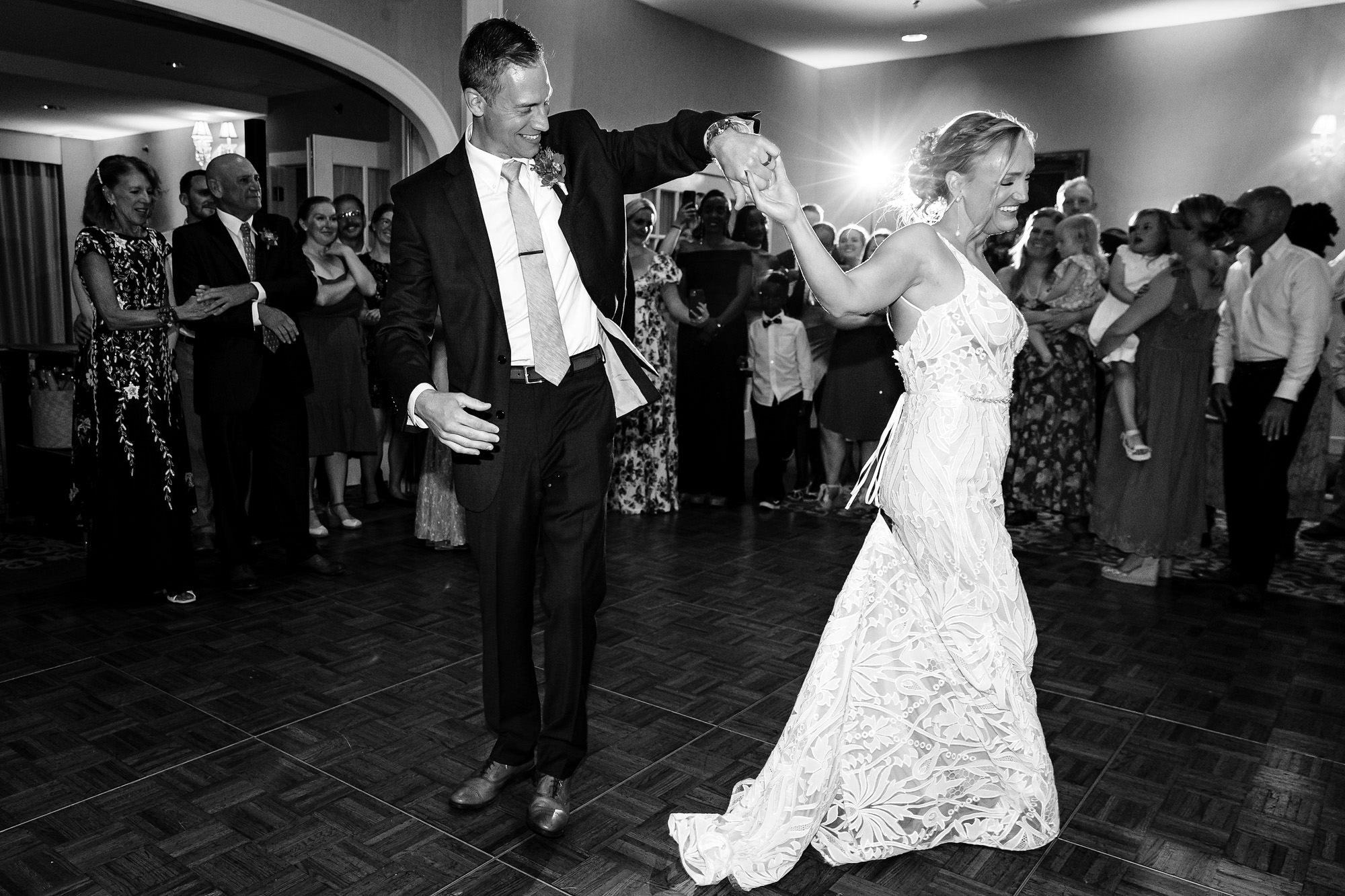 A wedding reception at Mill Falls at Church Landing in Meredith New Hampshire.