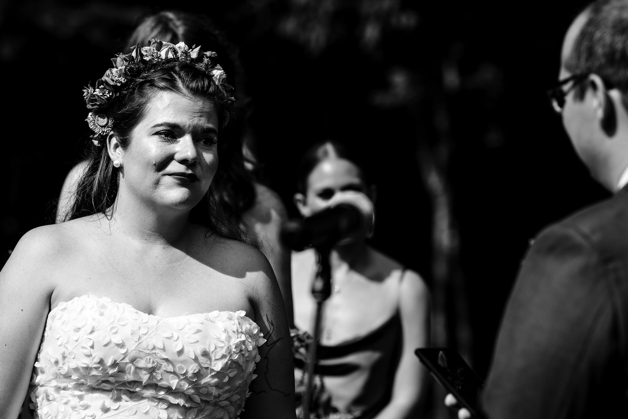 A garden wedding ceremony in Maine