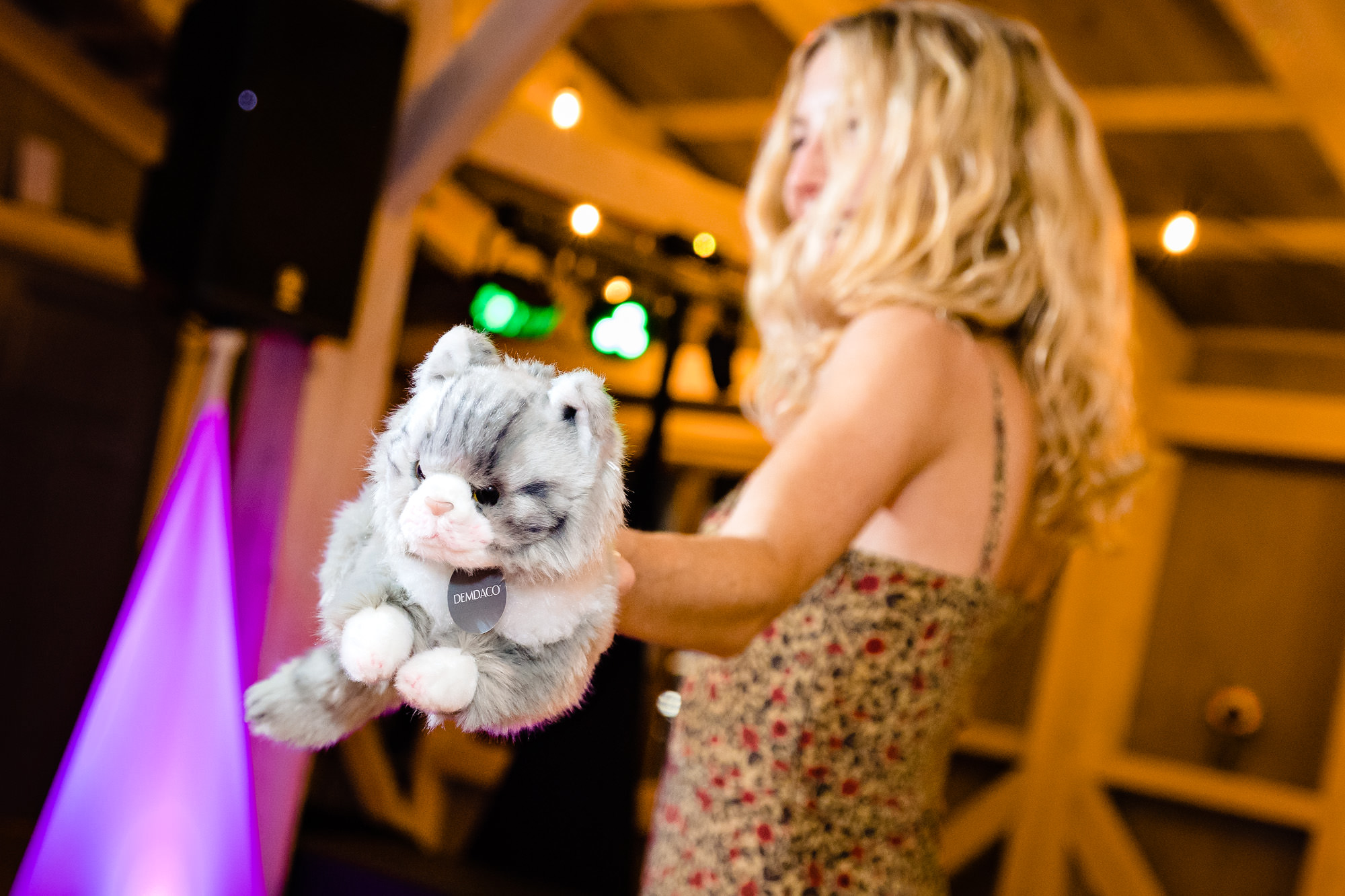 A wedding reception in the barn at Marianmade Farm in Wiscasset, Maine