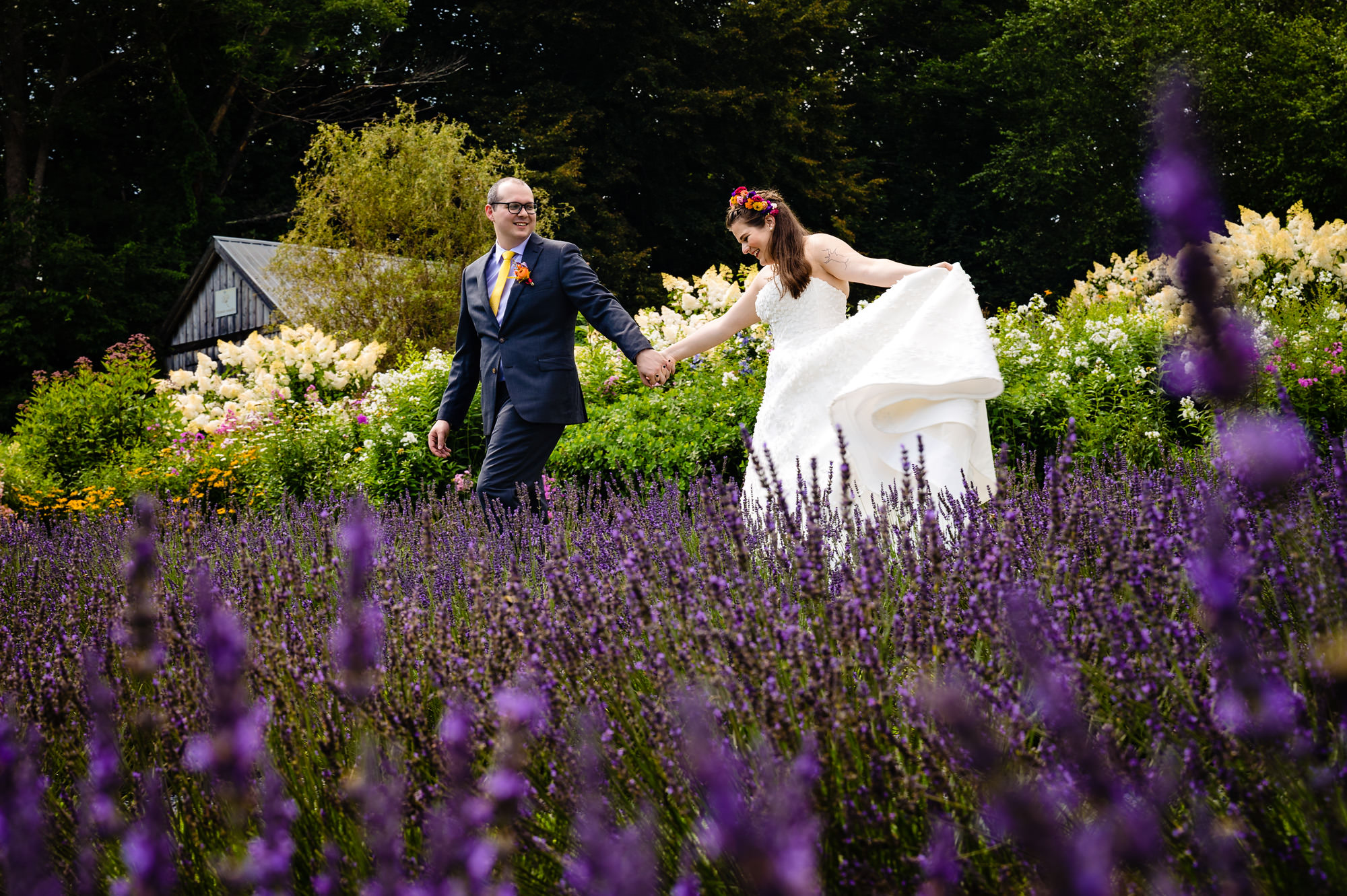 Diana and Kiril's garden wedding in Wiscasset, Maine