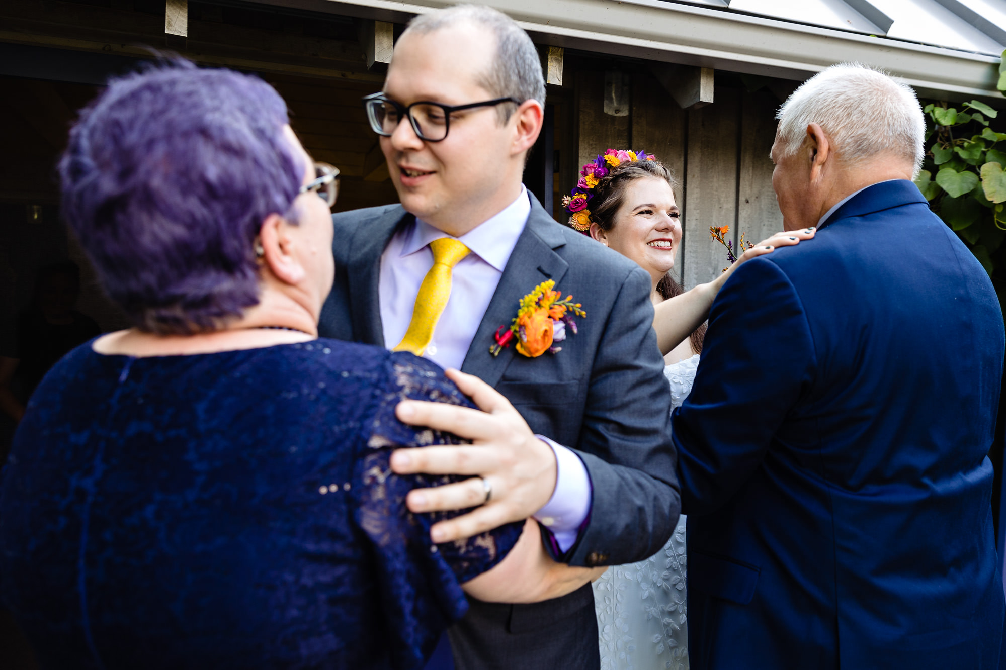 A cocktail hour at a wedding in Wiscasset, Maine