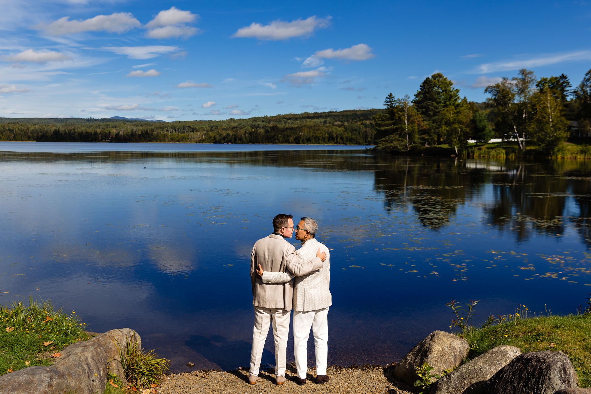 Wedding portraits in Rangeley Maine