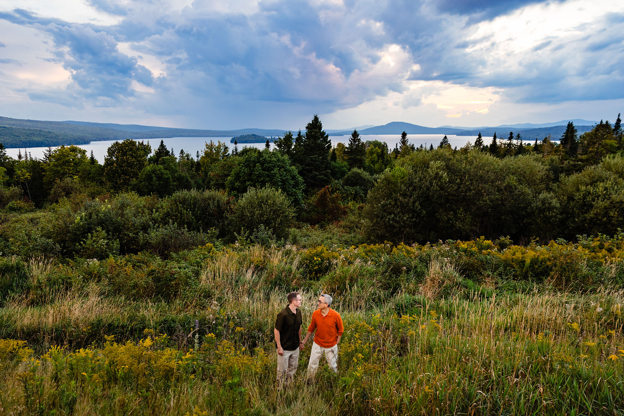 Couples portraits taken in Rangeley Maine