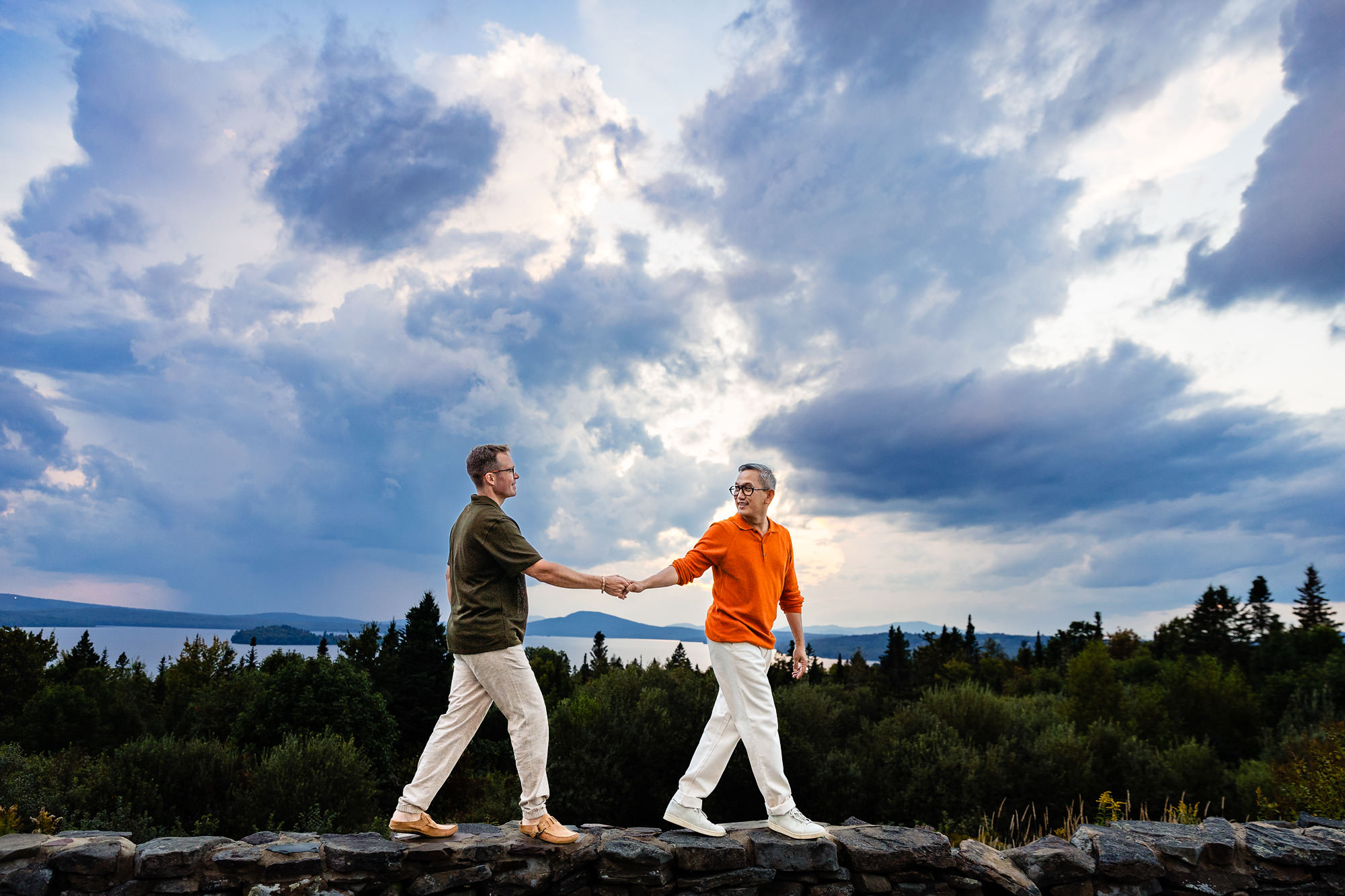 Couples portraits taken in Rangeley Maine