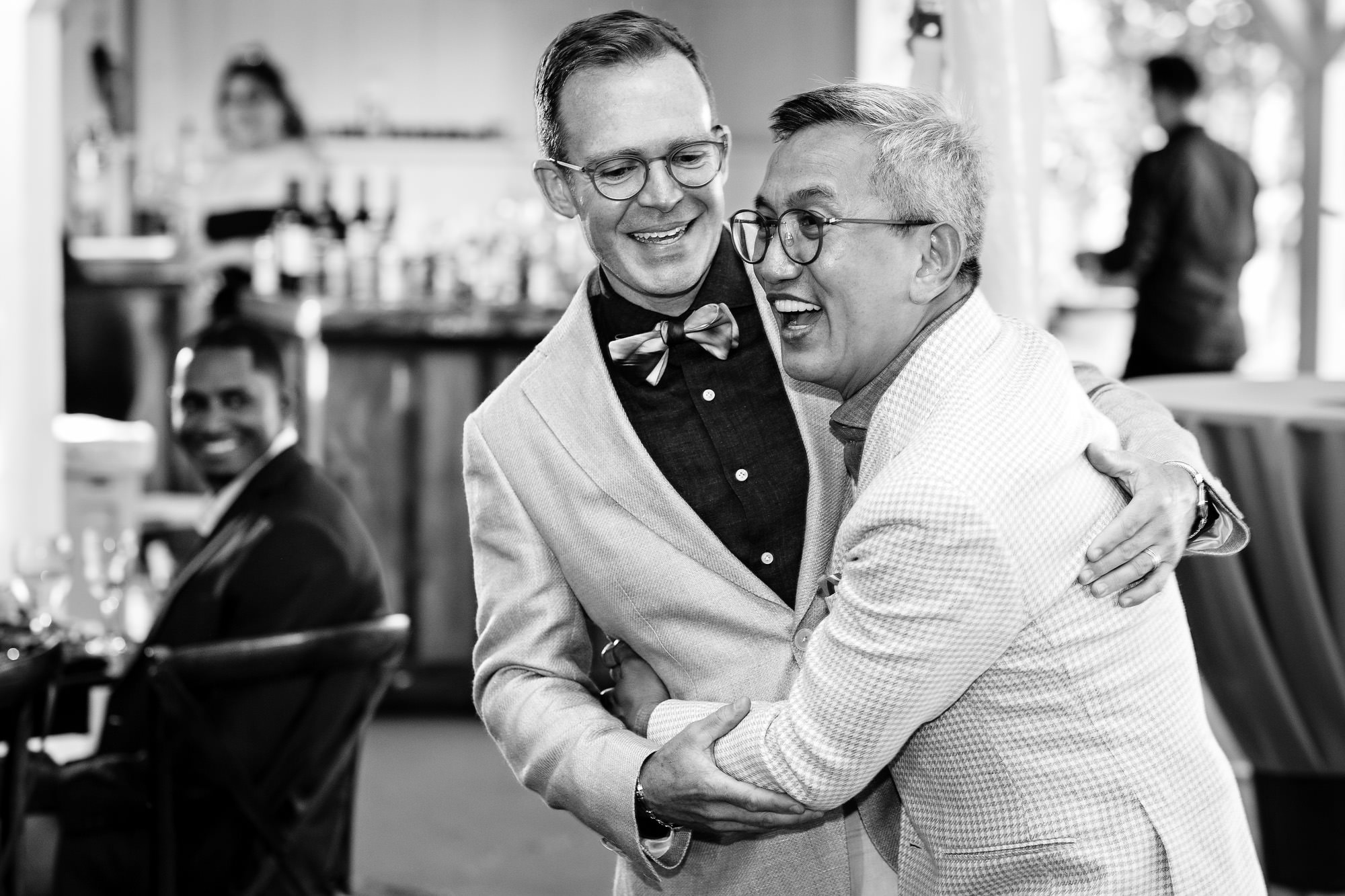 The wedding couple share a first dance at their Rangeley Maine wedding